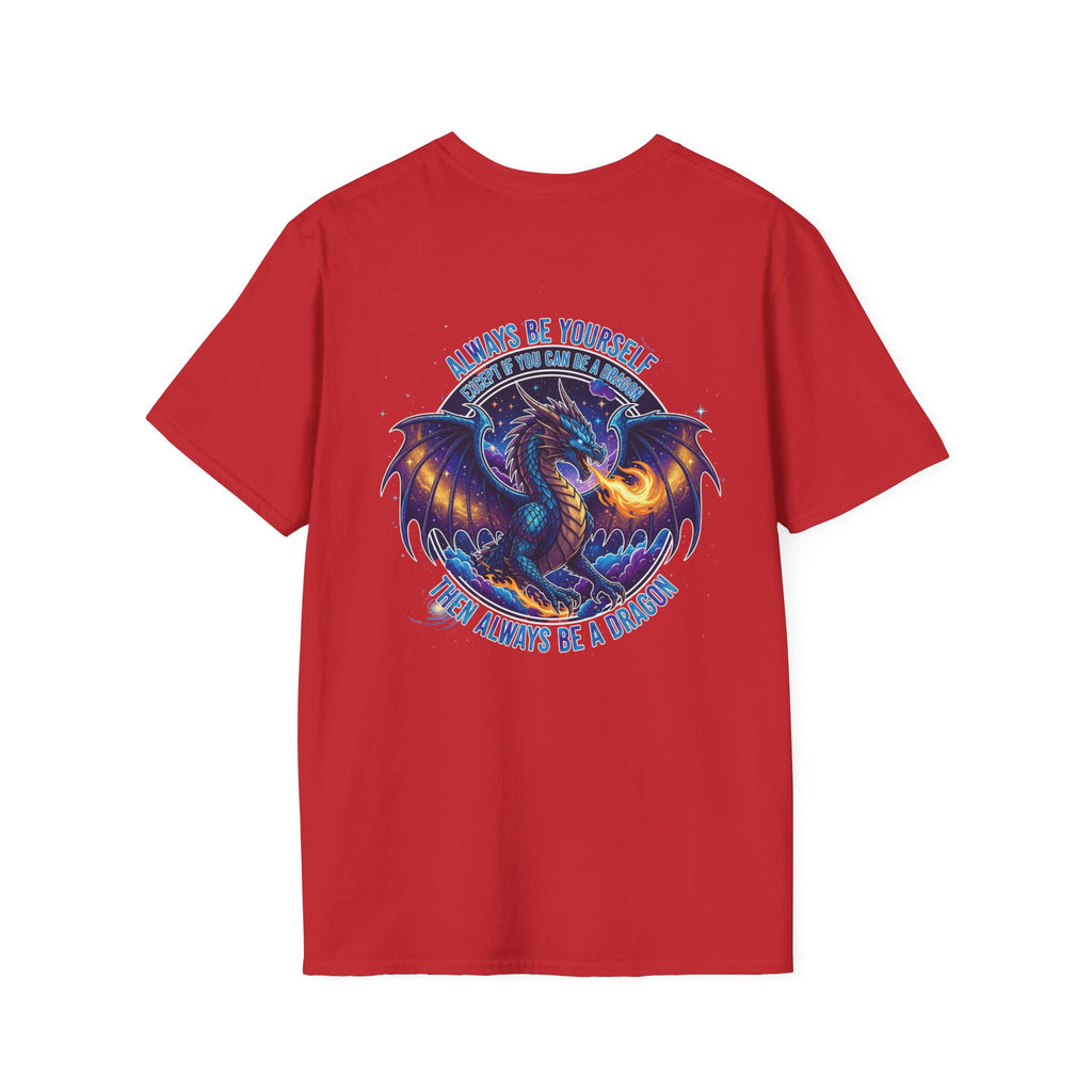 Infinity Dragon Men's Graphic T-Shirt | DTG-Printed 'Always Be Yourself or Always Be a Dragon' Tee
