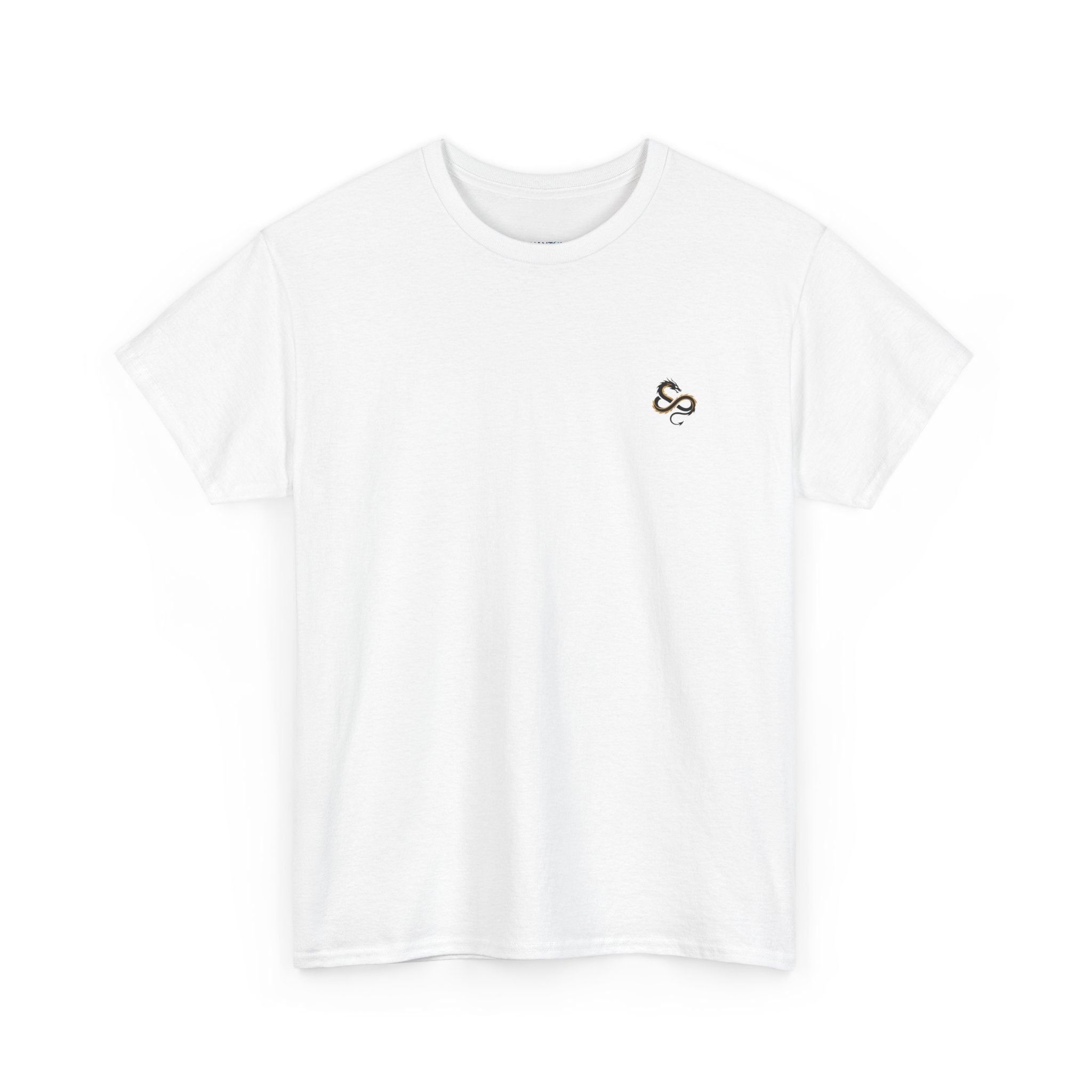 Golden Dragon Back Print Men's T-Shirt — DTG Printed Vintage Oriental Cotton Tee