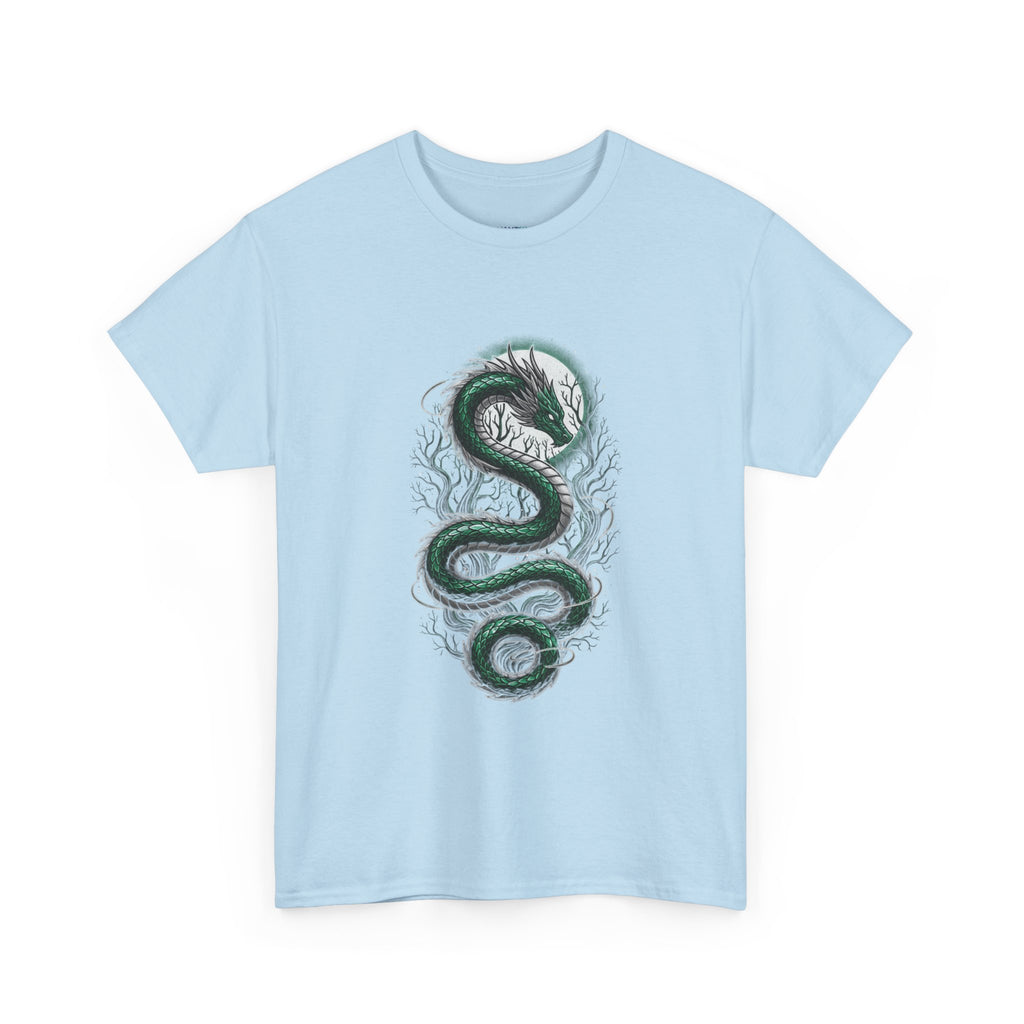 Green Serpent Branches Men's T-Shirt — DTG Printed Cotton Tee