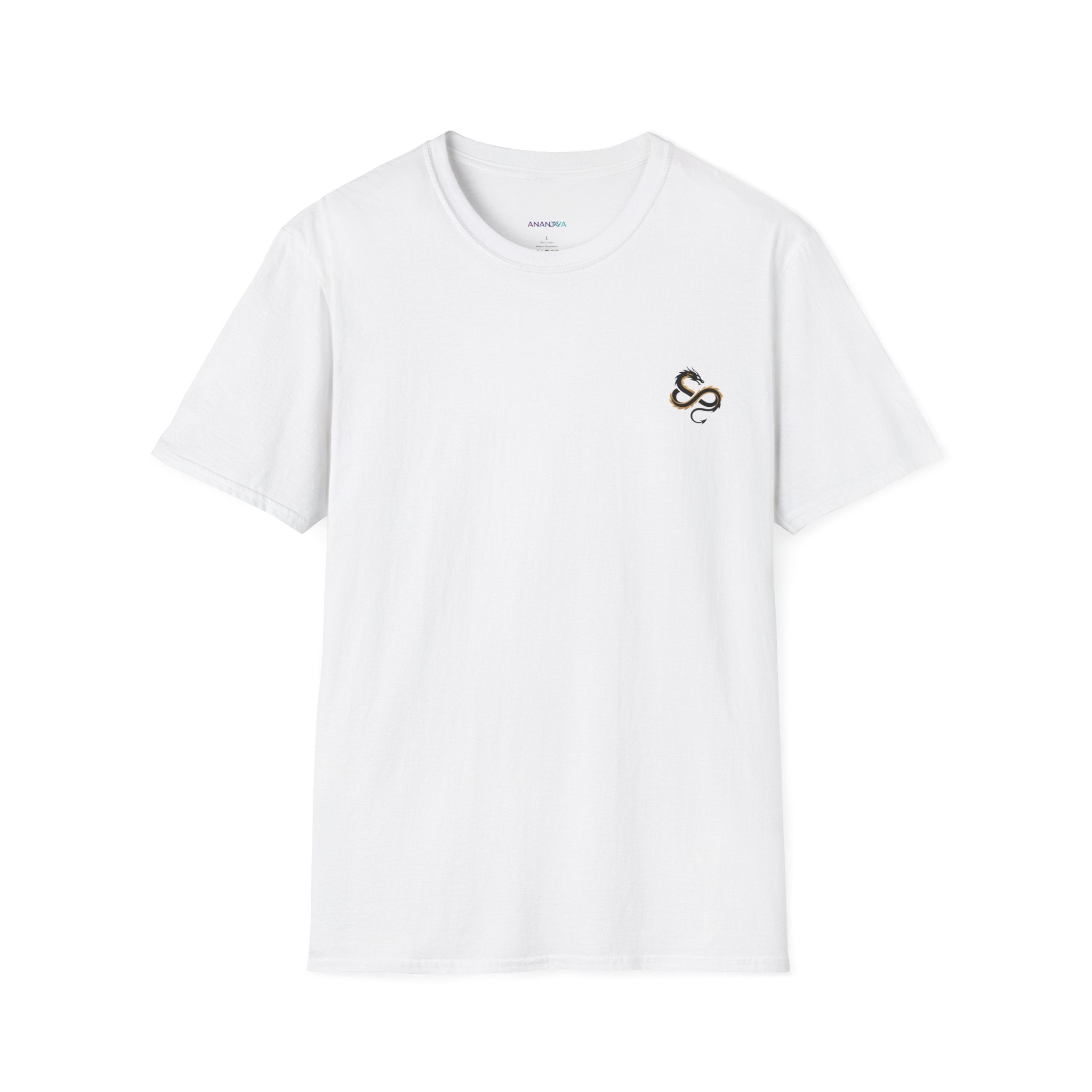 Men's Graphic T-Shirt — Fantasy Dragon Watercolor Art with Script Quote