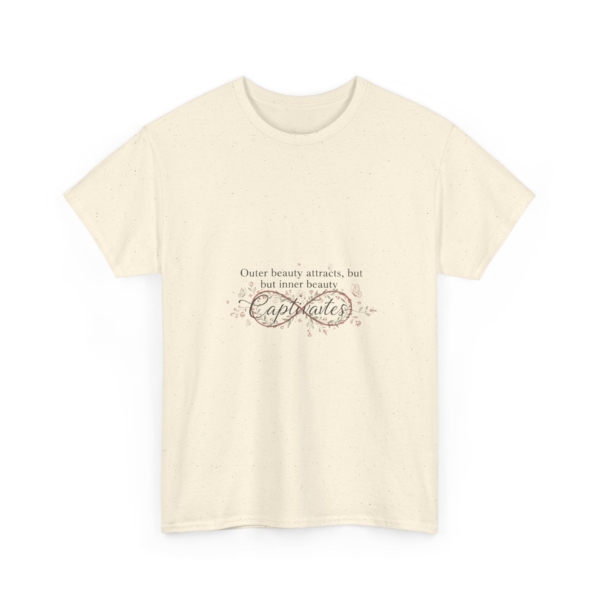 Inner Beauty Captivates — Women's Inspirational Floral Graphic Tee | DTG Printed Cotton T-Shirt