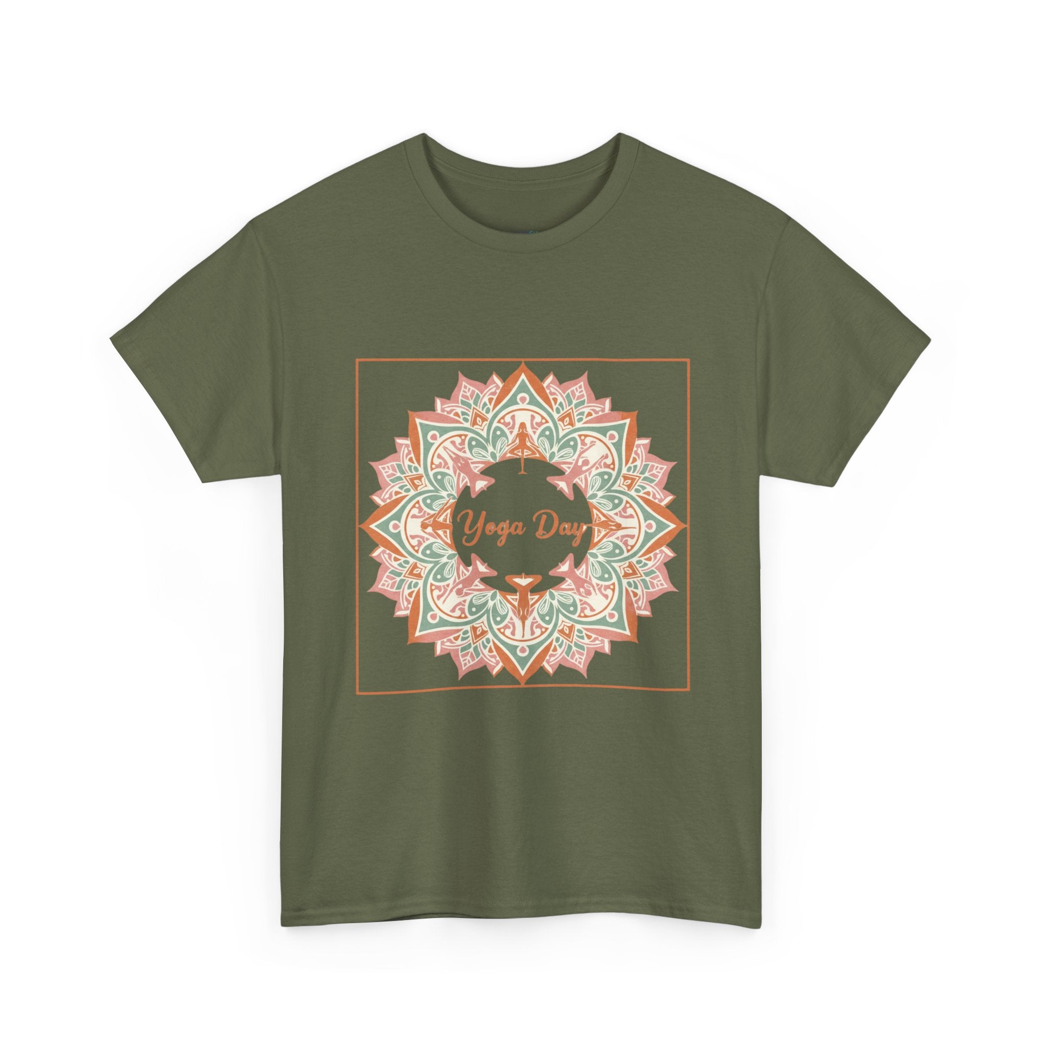 Yoga Day Mandala T-Shirt — Floral Spiritual Yoga Tee