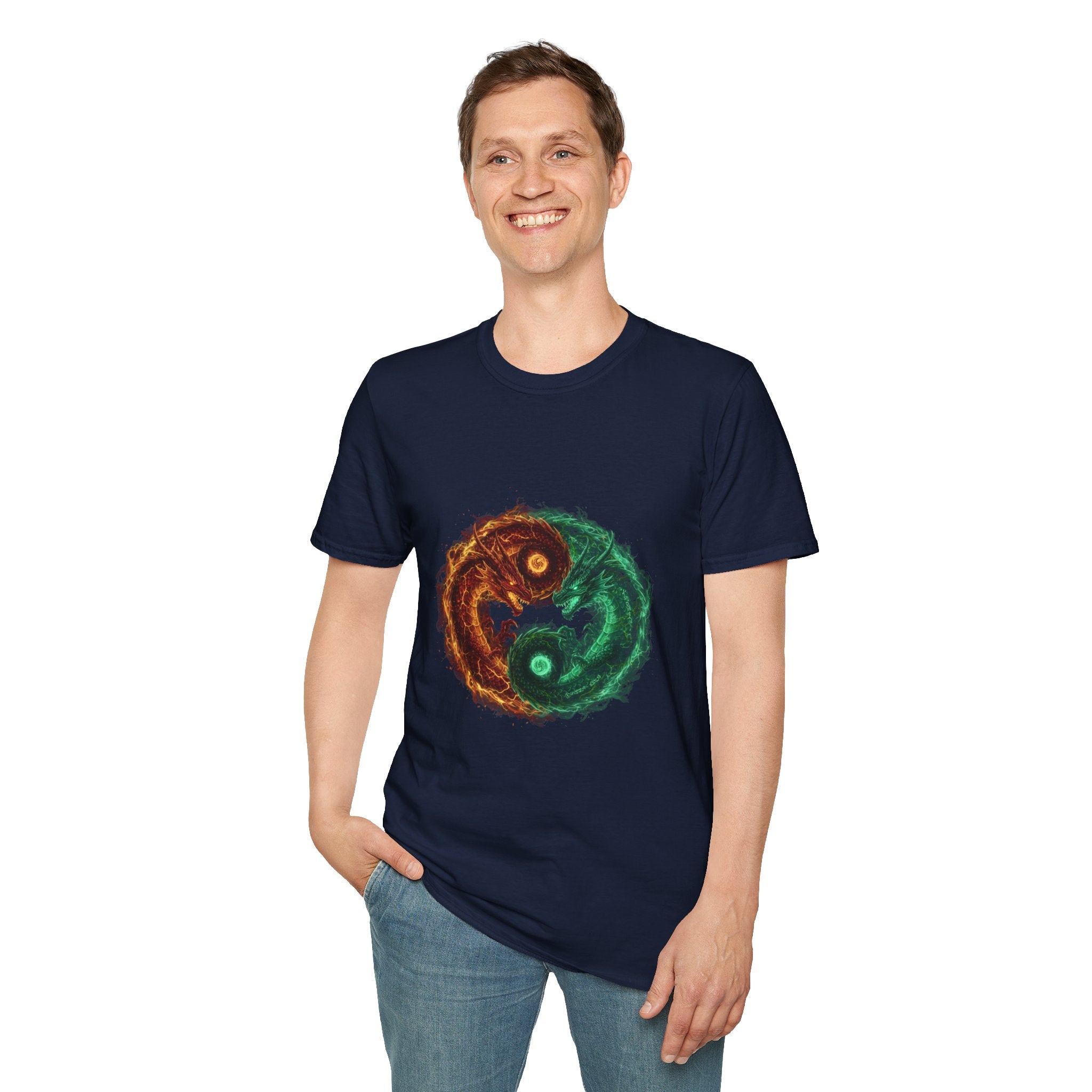 Yin Yang Tree T-Shirt — Nature Graphic Tee for Men