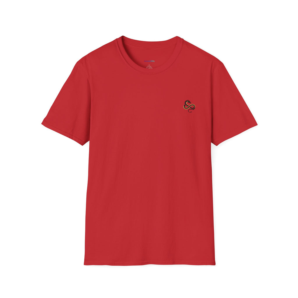 Men's Graphic Tee — Phoenix Rising "He Rose From Ash. He Always Does." Back Print