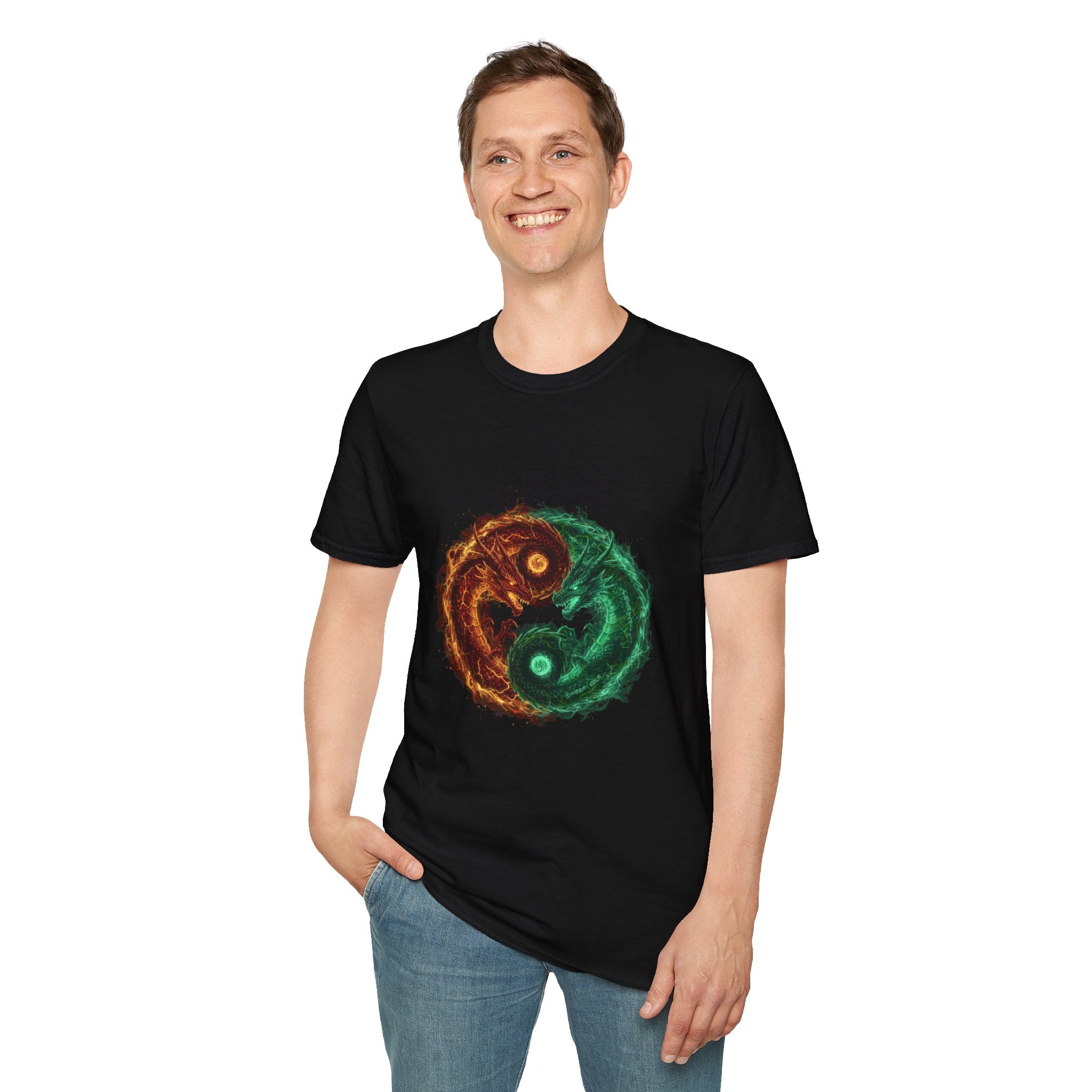 Yin Yang Tree T-Shirt — Nature Graphic Tee for Men