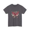 Phoenix Floral Tee | Pink Rising Phoenix & Roses Graphic | Women's DTG T-Shirt