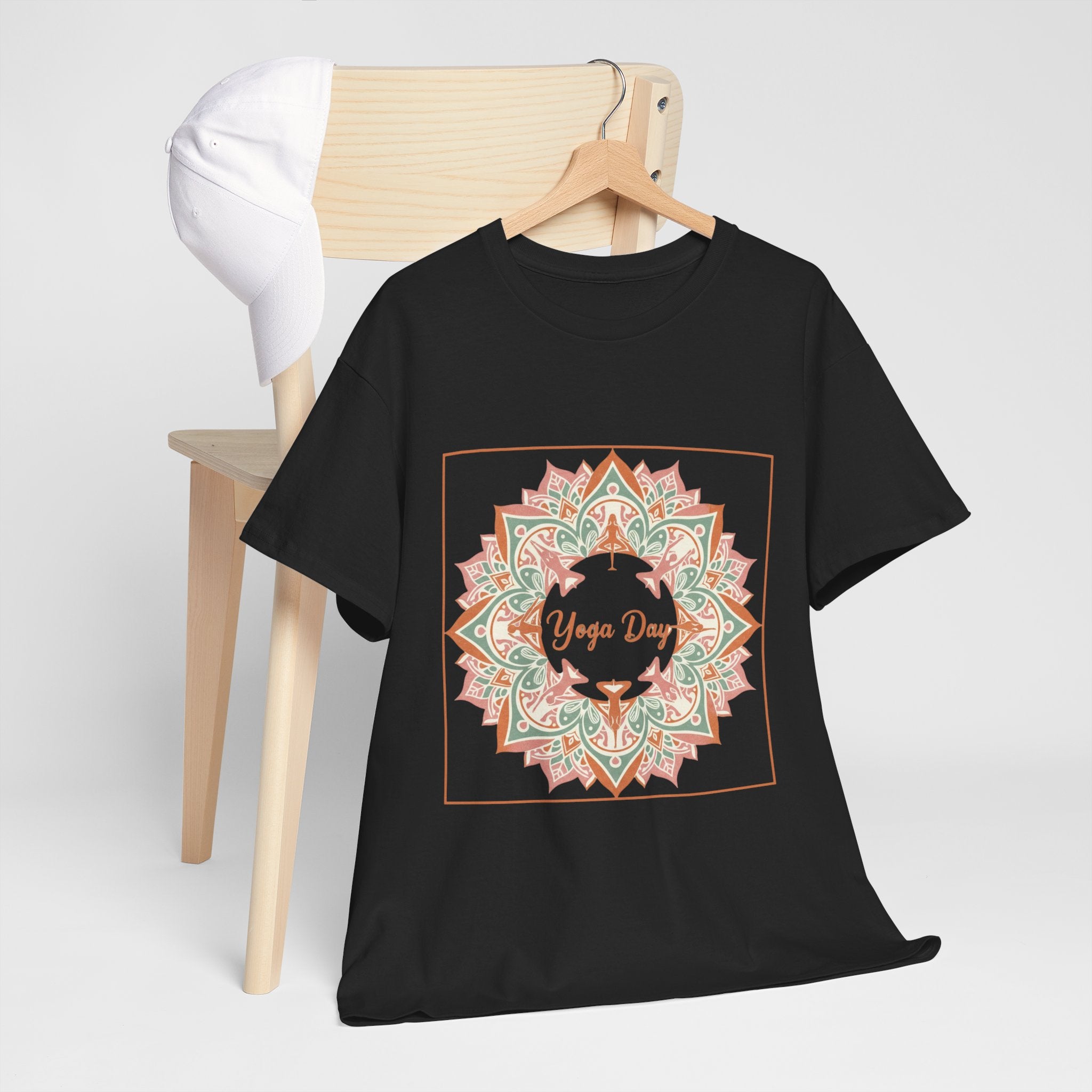 Yoga Day Mandala T-Shirt — Floral Spiritual Yoga Tee