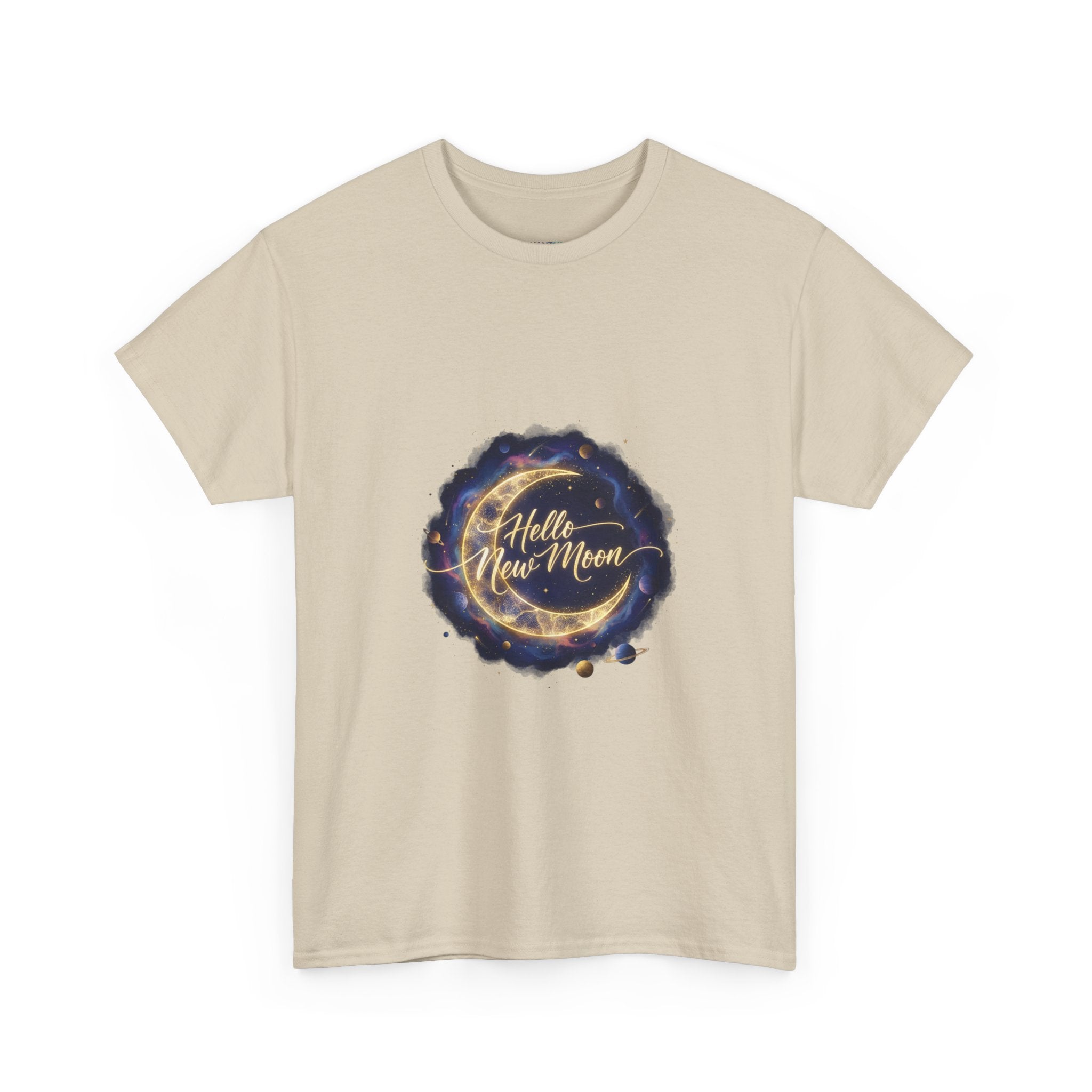 Hello New Moon Celestial Unisex DTG T-Shirt