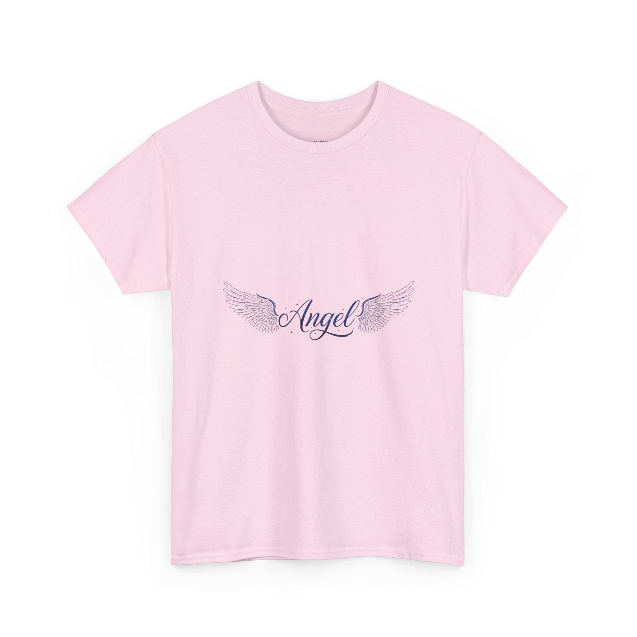 Angel Wings Tee | Vintage-Inspired Minimal Script Graphic | Women's DTG T-Shirt