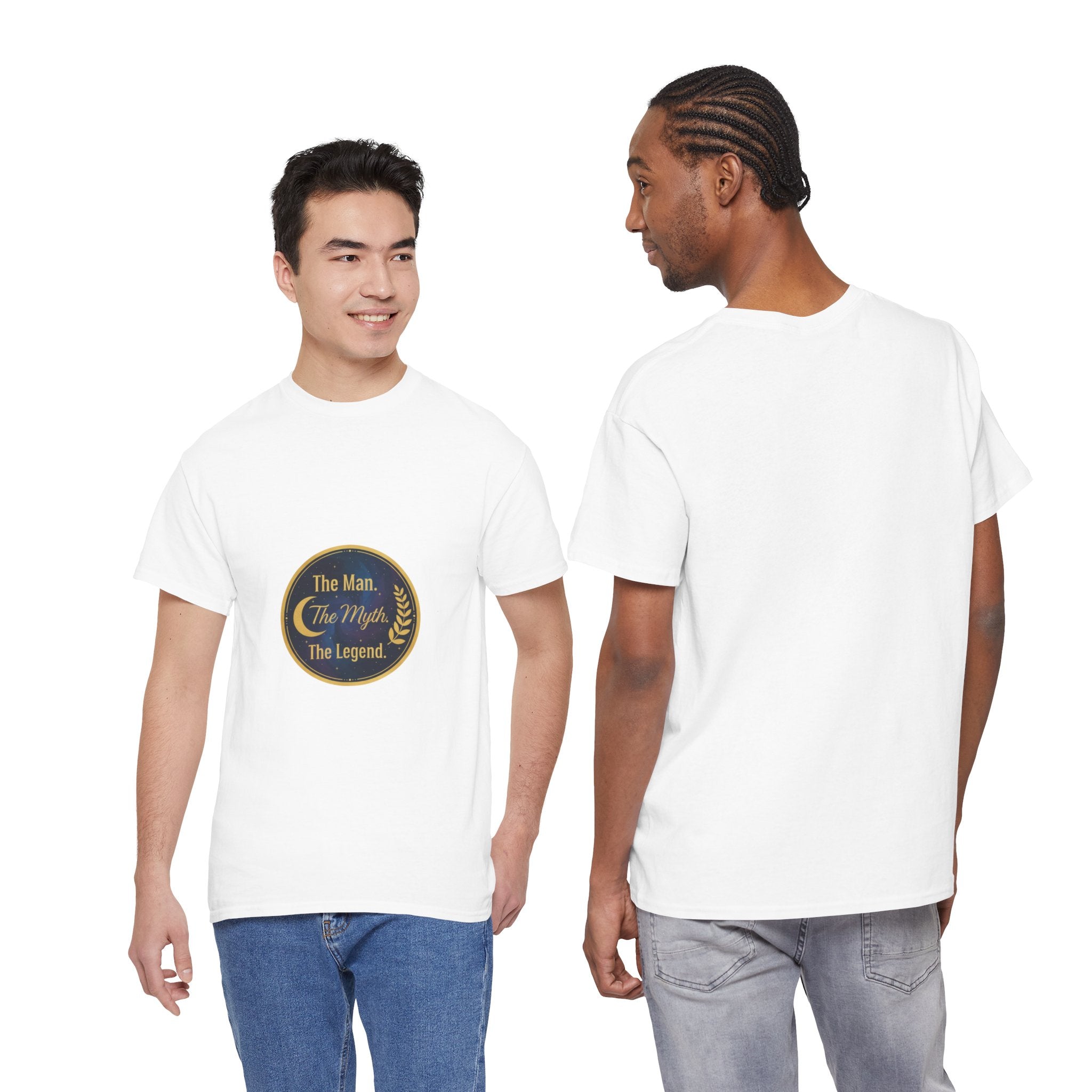 The Man. The Myth. The Legend. Men's T-Shirt — Vintage Badge Graphic Tee | DTG Print