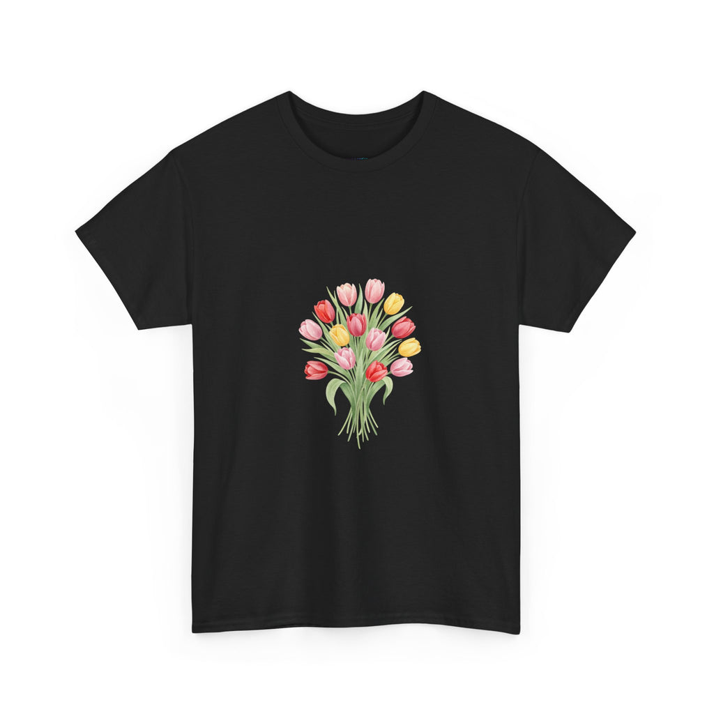 Tulip Bouquet Tee — Women's Watercolor Floral DTG Graphic T-Shirt