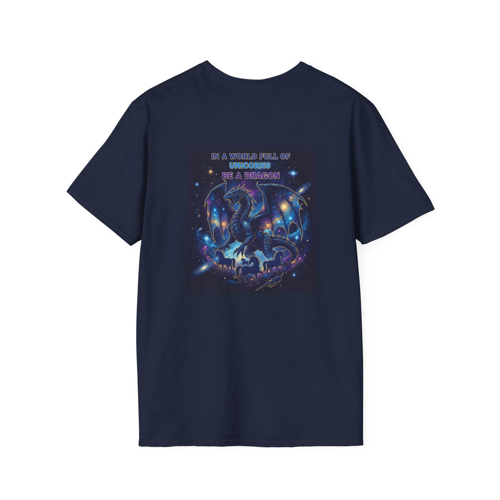 Men's Dragon Back Print Graphic T-Shirt | DTG-Printed Cotton Tee