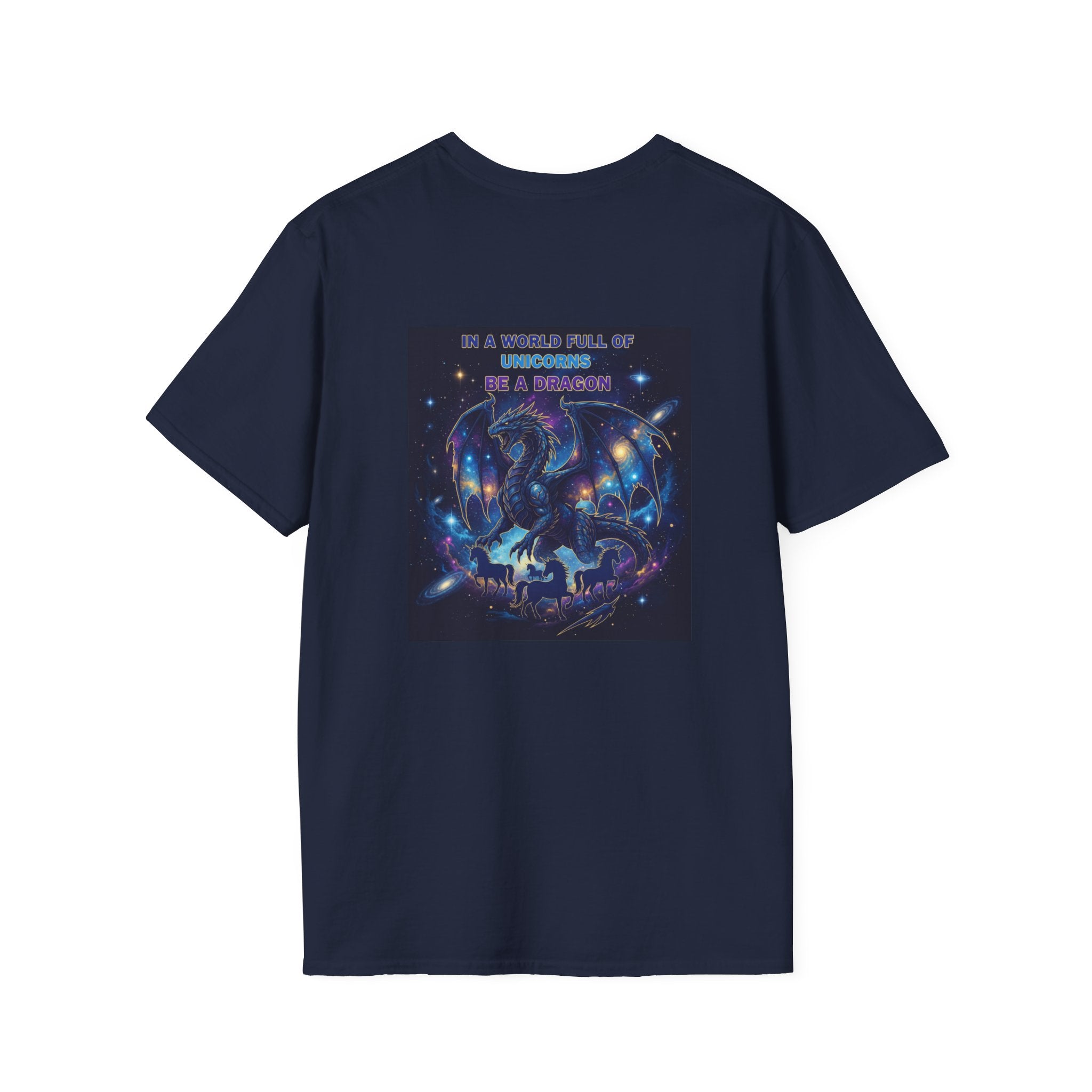 Men's Dragon Back Print Graphic T-Shirt | DTG-Printed Cotton Tee