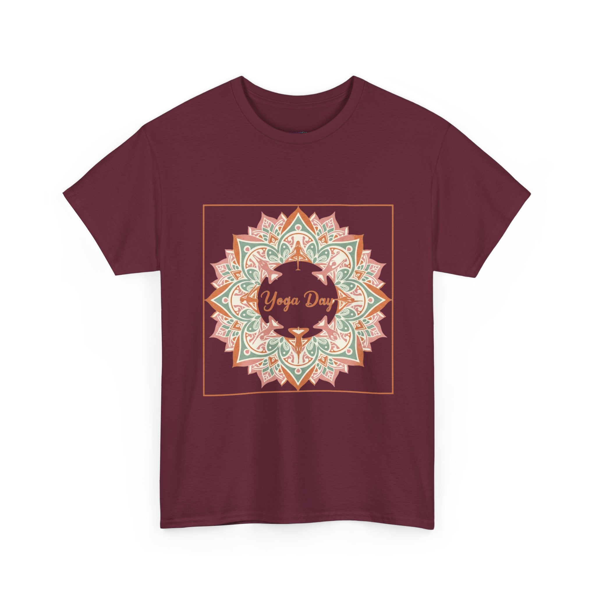 Yoga Day Mandala T-Shirt — Floral Spiritual Yoga Tee