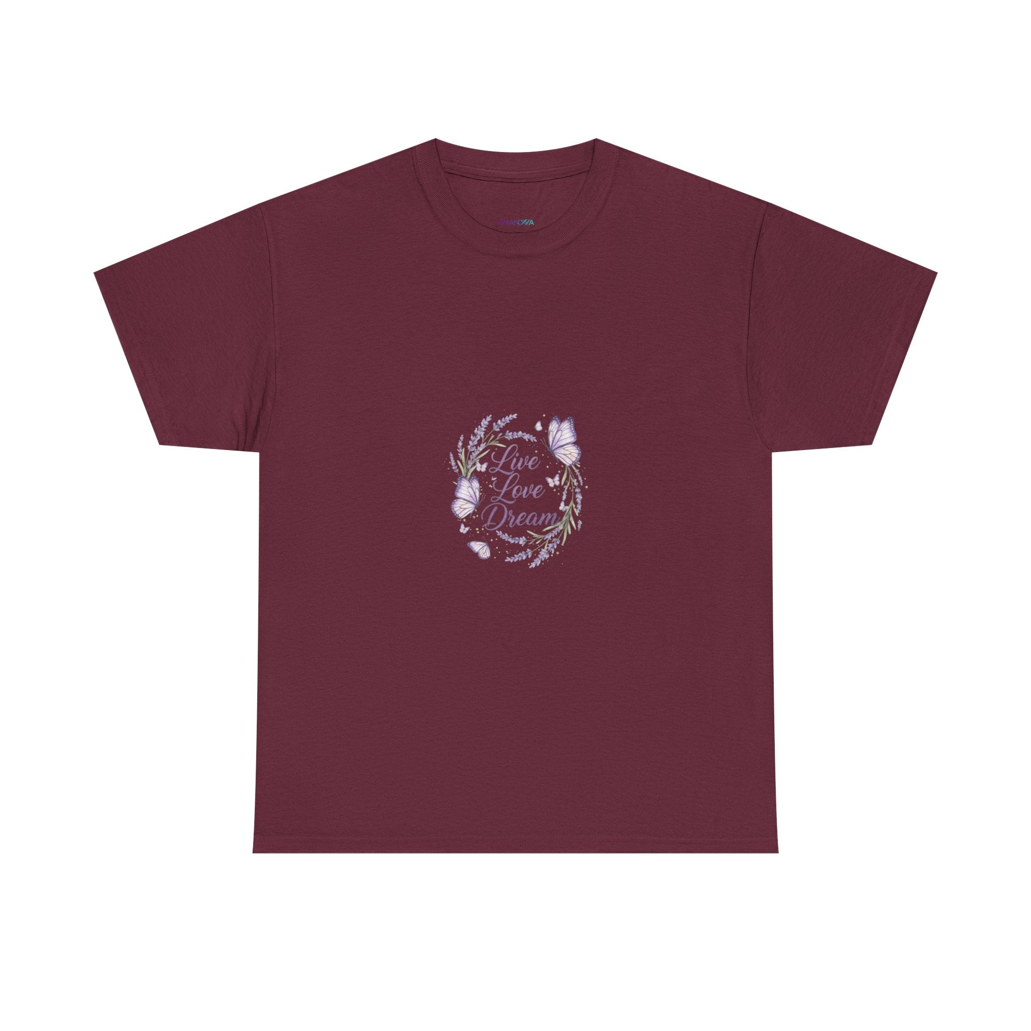 Live Your Dream Tee — Women's Floral Botanical Graphic T-Shirt