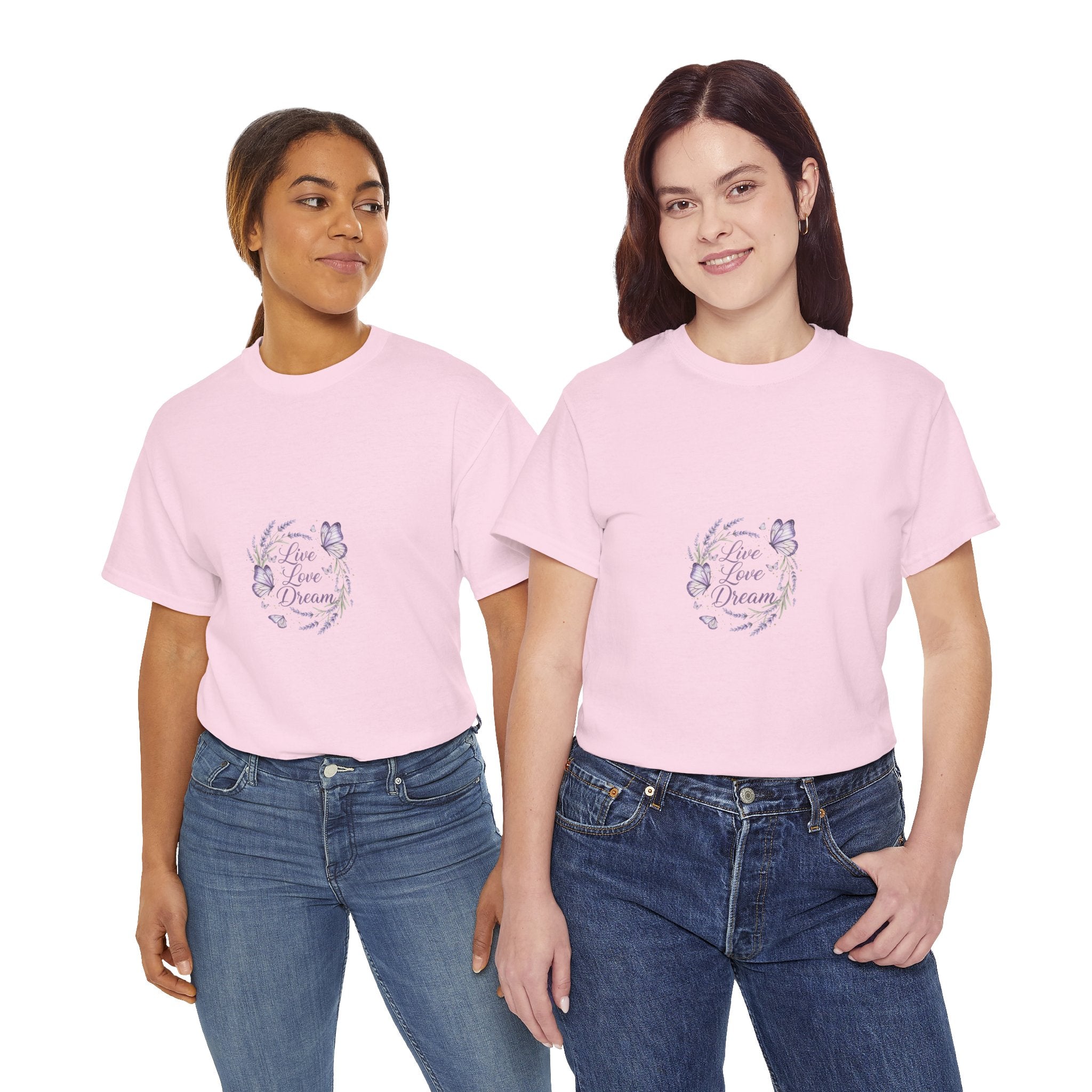 Live Your Dream Tee — Women's Floral Botanical Graphic T-Shirt