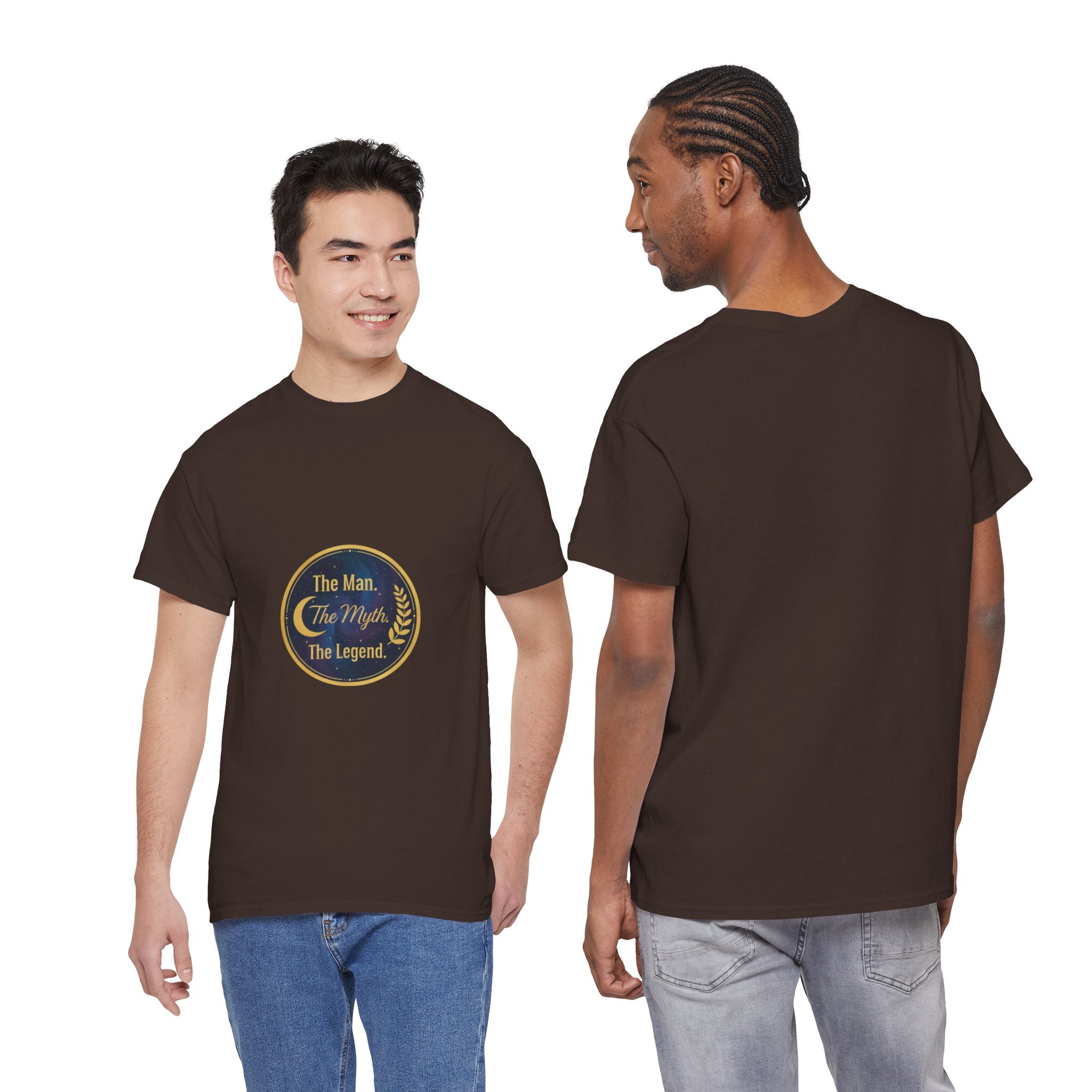 The Man. The Myth. The Legend. Men's T-Shirt — Vintage Badge Graphic Tee | DTG Print