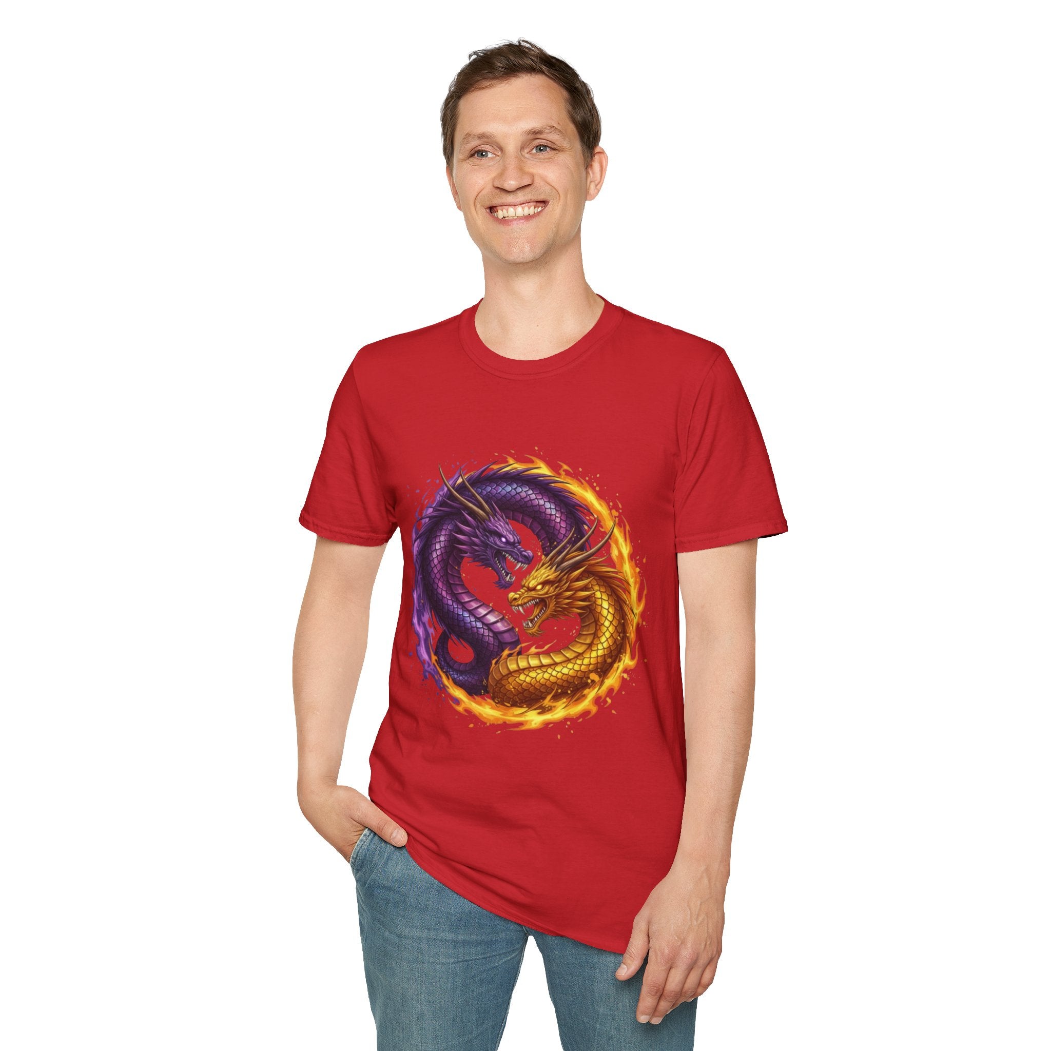 Dragon Yin Yang T-Shirt — Men's DTG Graphic Tee