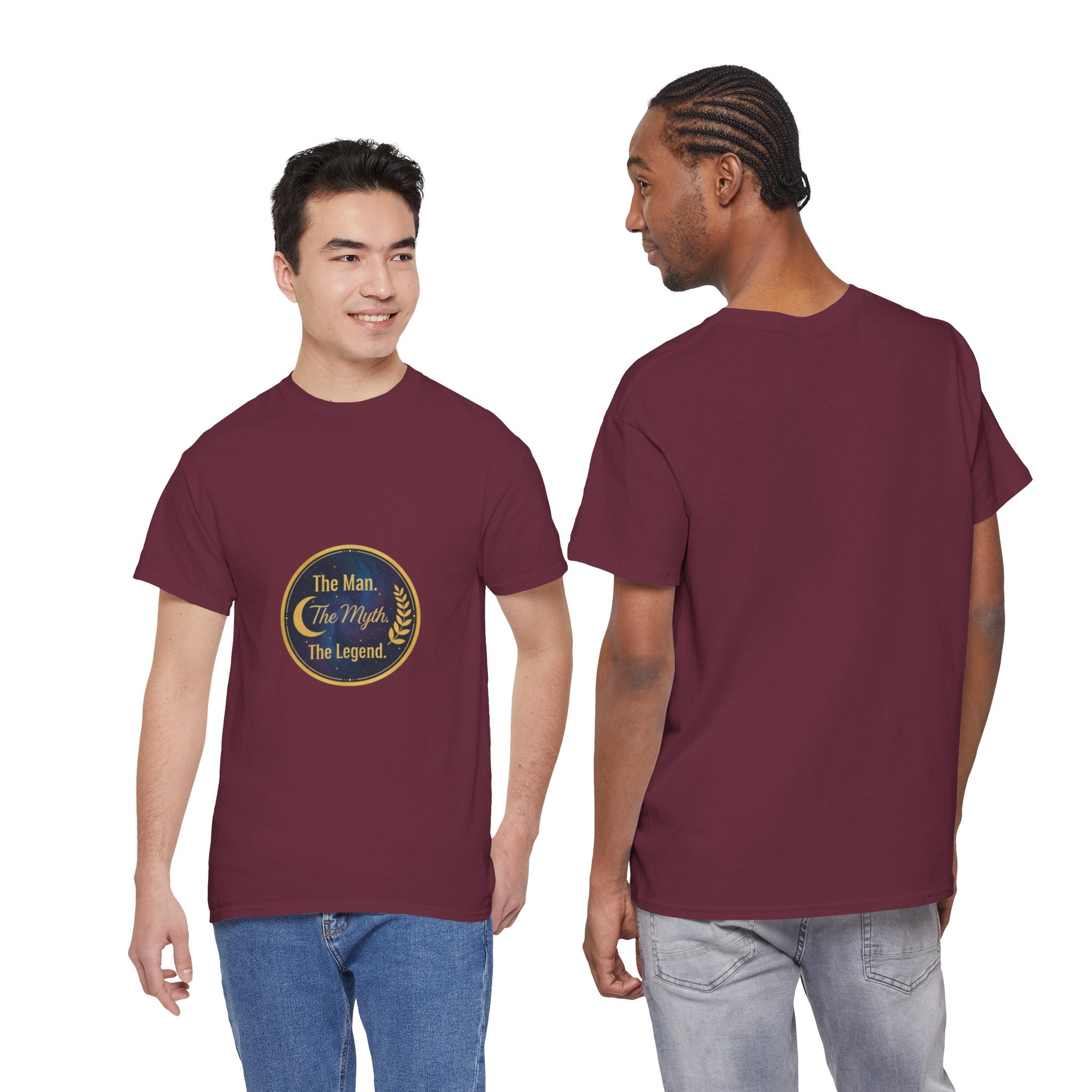 The Man. The Myth. The Legend. Men's T-Shirt — Vintage Badge Graphic Tee | DTG Print