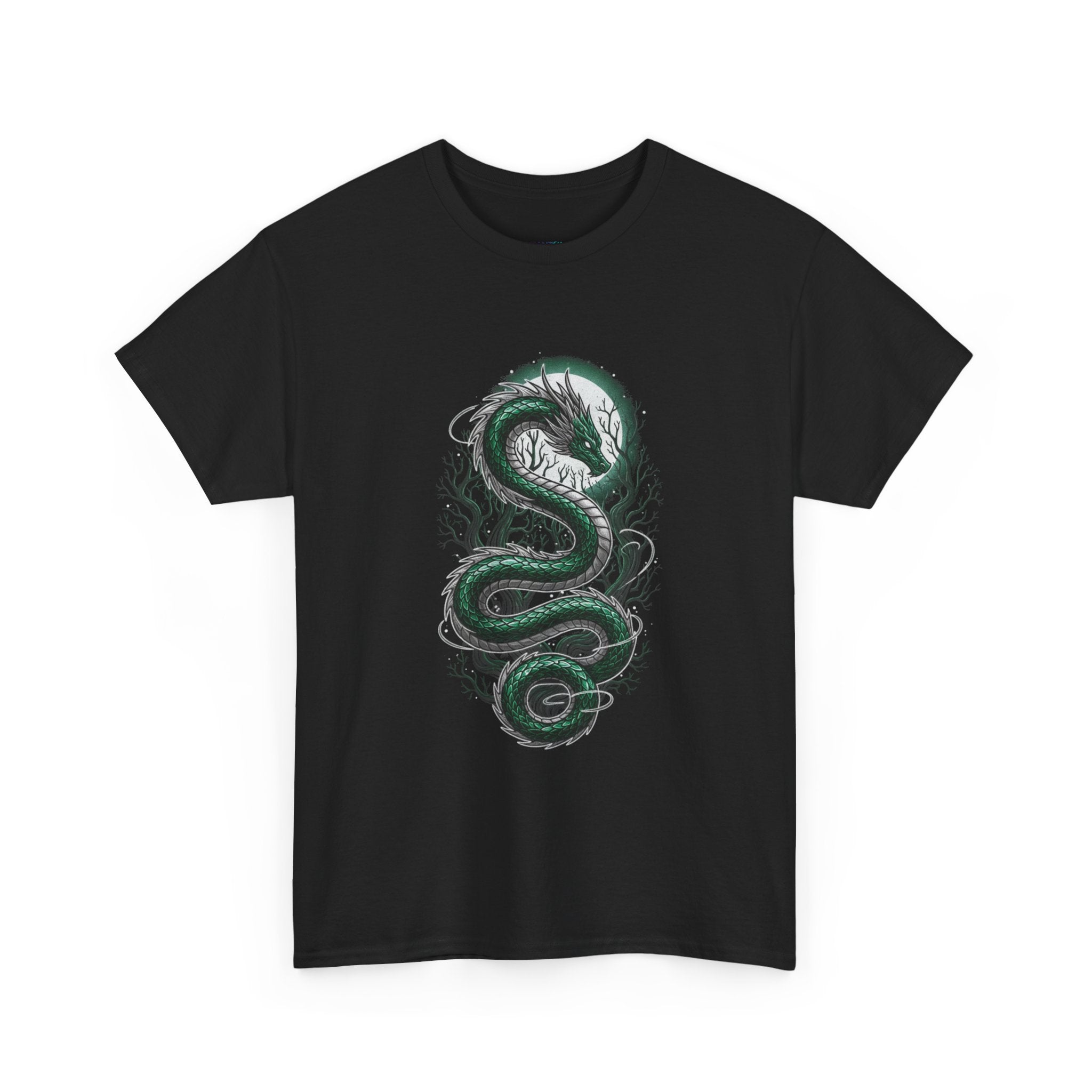 Green Serpent Branches Men's T-Shirt — DTG Printed Cotton Tee