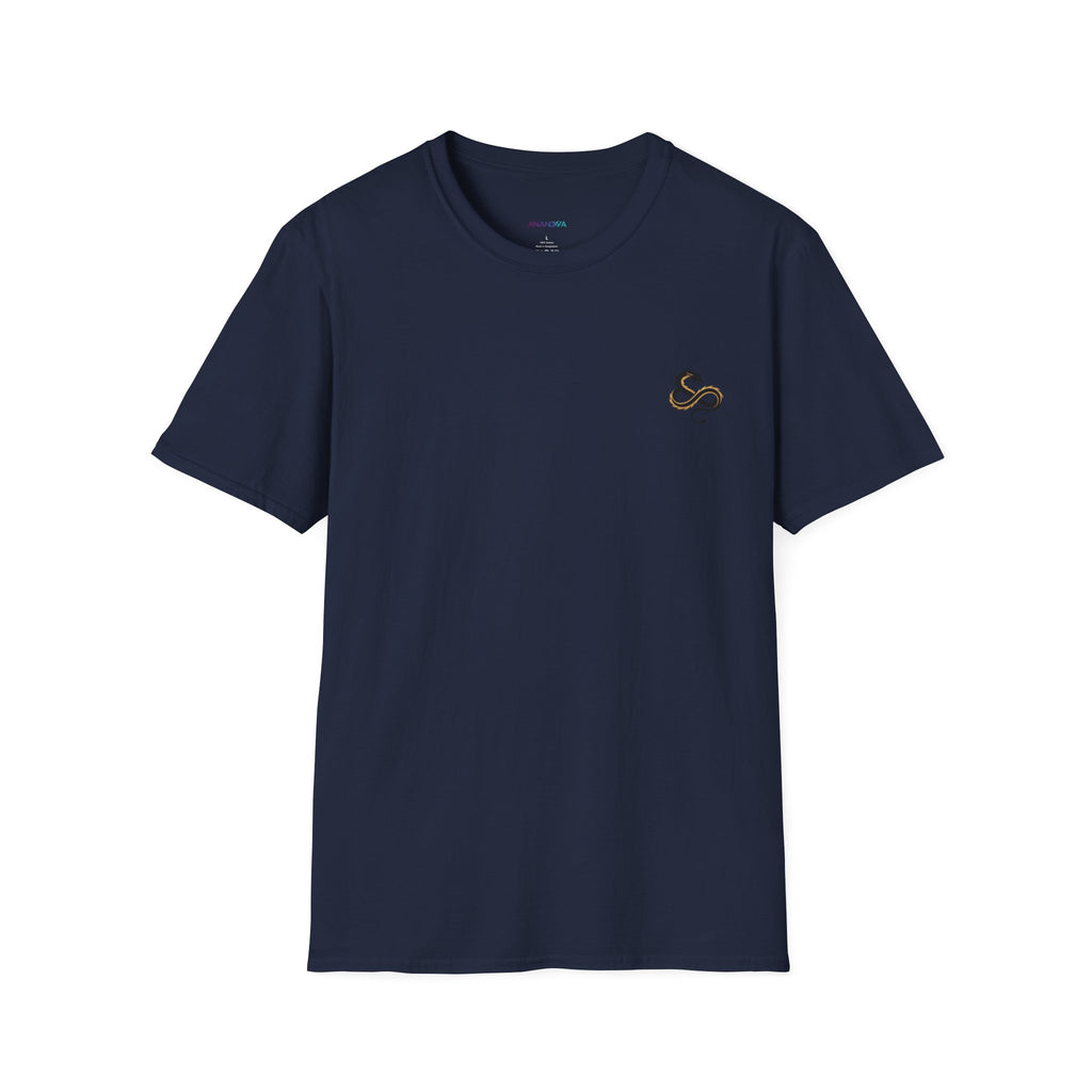 Men's Graphic T-Shirt — Fantasy Dragon Watercolor Art with Script Quote