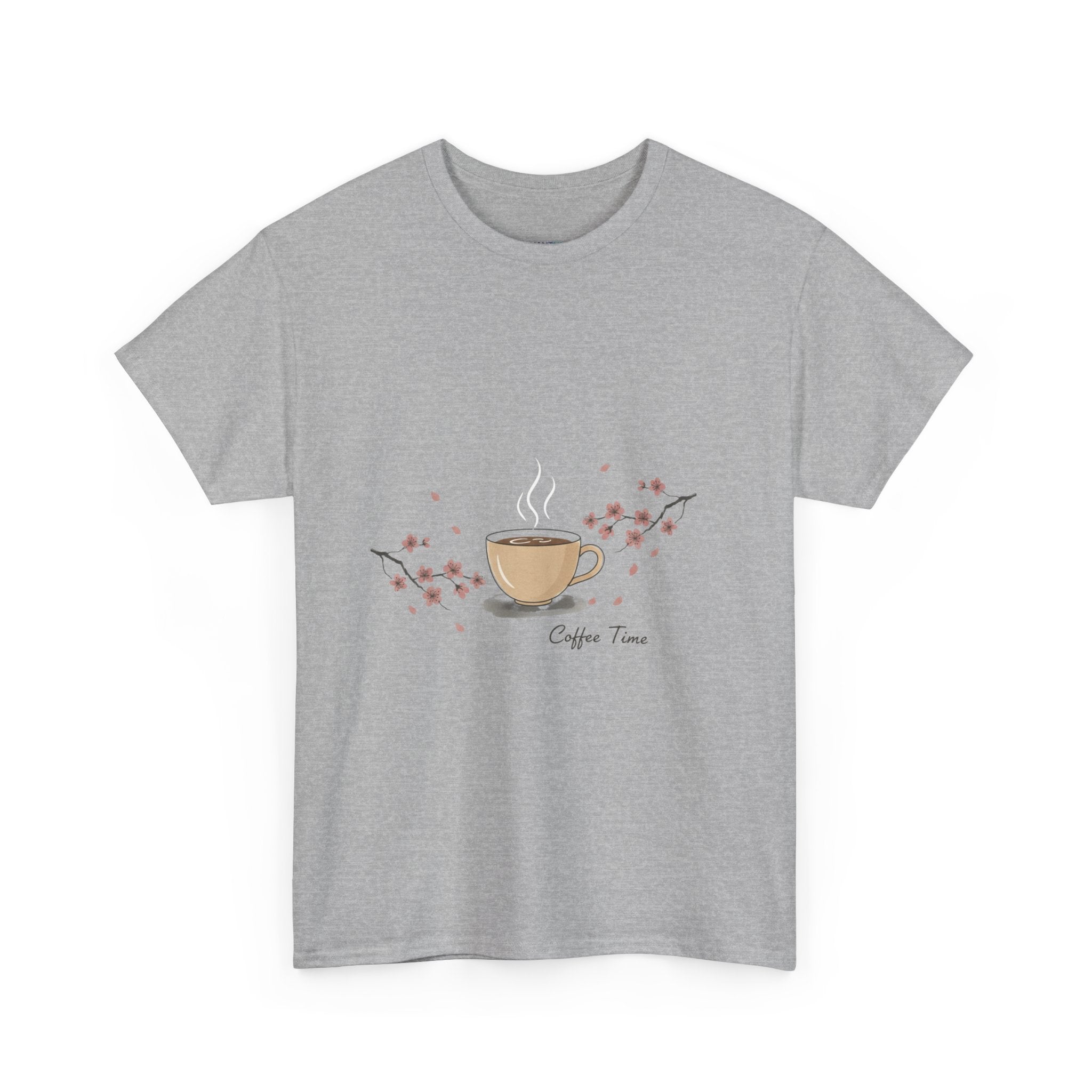 Coffee Time Women's Graphic T-Shirt — Floral Cup DTG Print