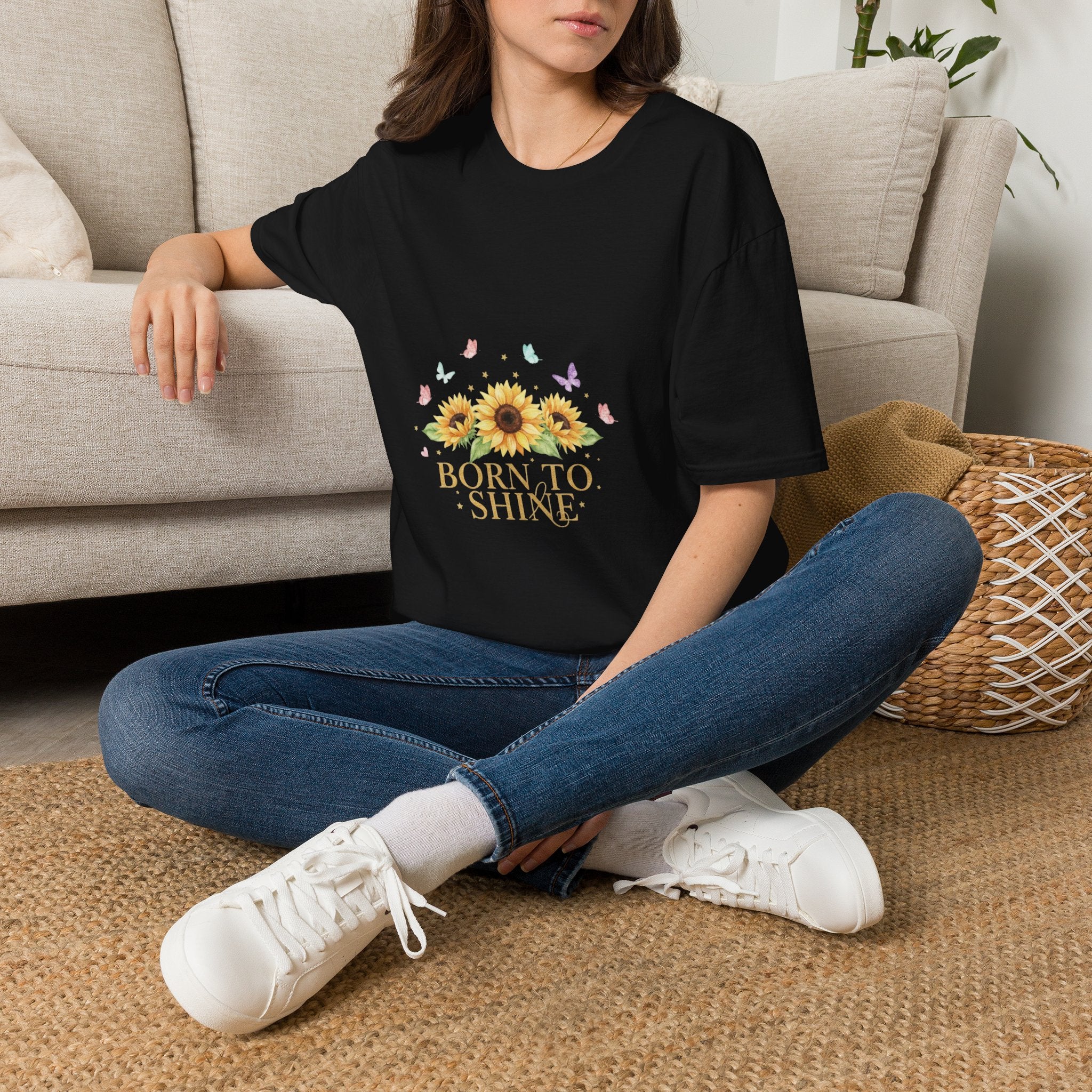 Women's Sunflower "Born to Shine" T-Shirt
