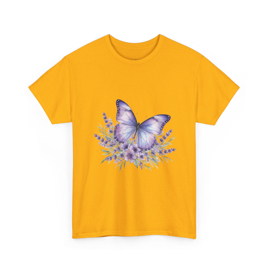 Butterfly Lavender Tee — Women's Floral DTG Graphic T-Shirt