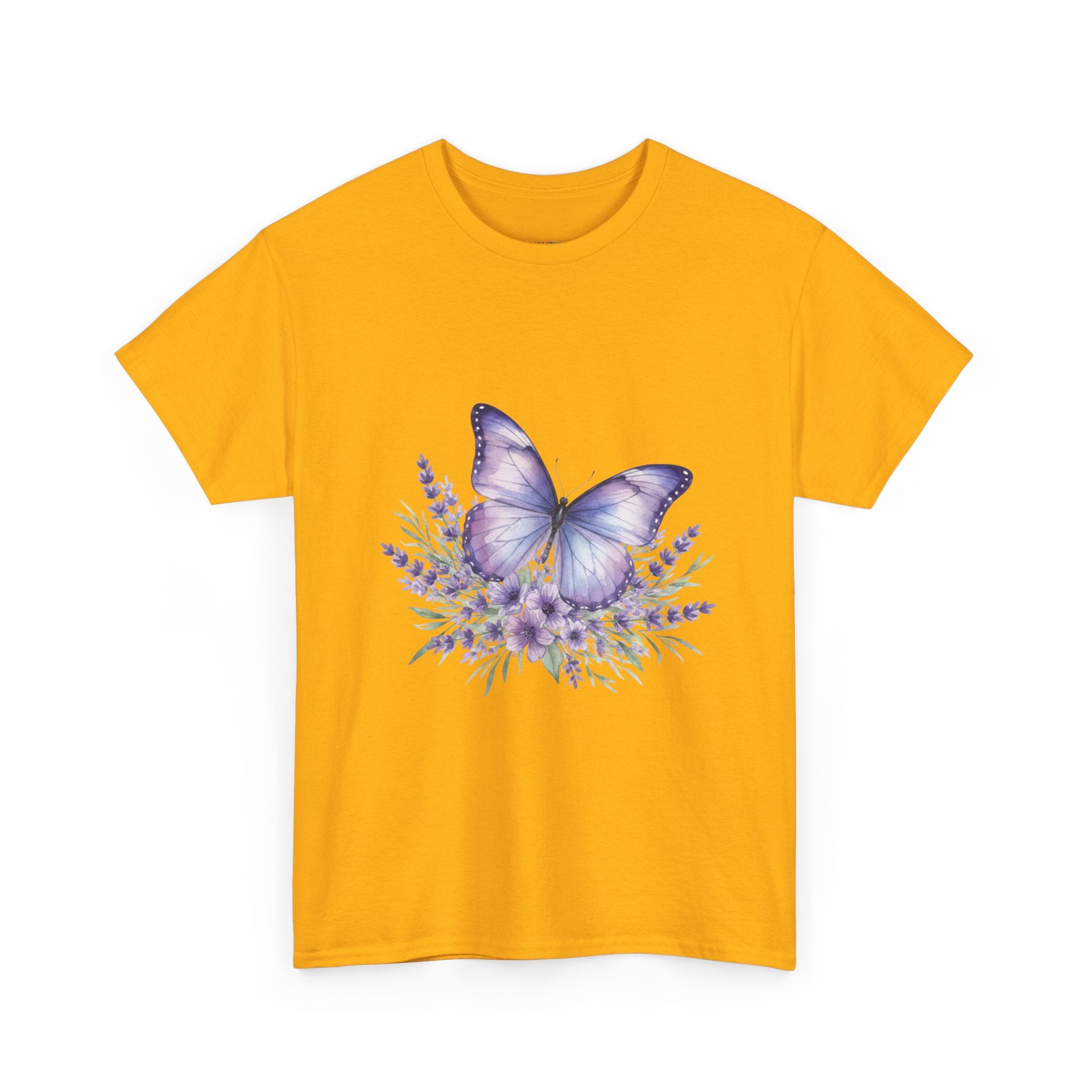 Butterfly Lavender Tee — Women's Floral DTG Graphic T-Shirt