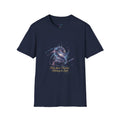 Men's Graphic T-Shirt — Watercolor Dragon with Inspirational Script