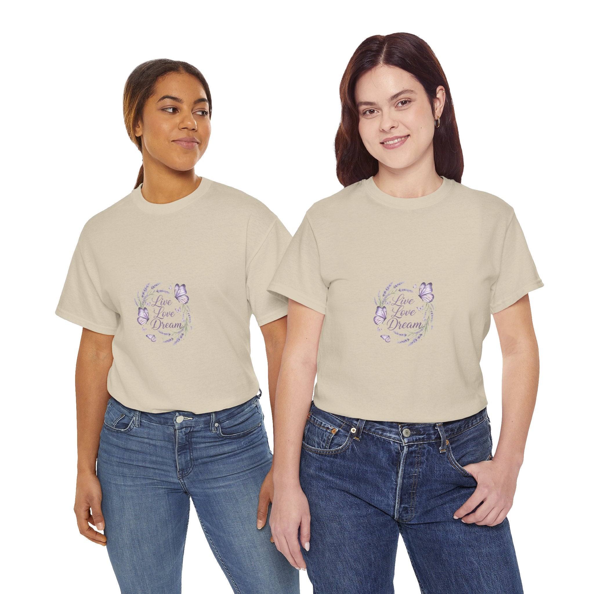 Live Your Dream Tee — Women's Floral Botanical Graphic T-Shirt