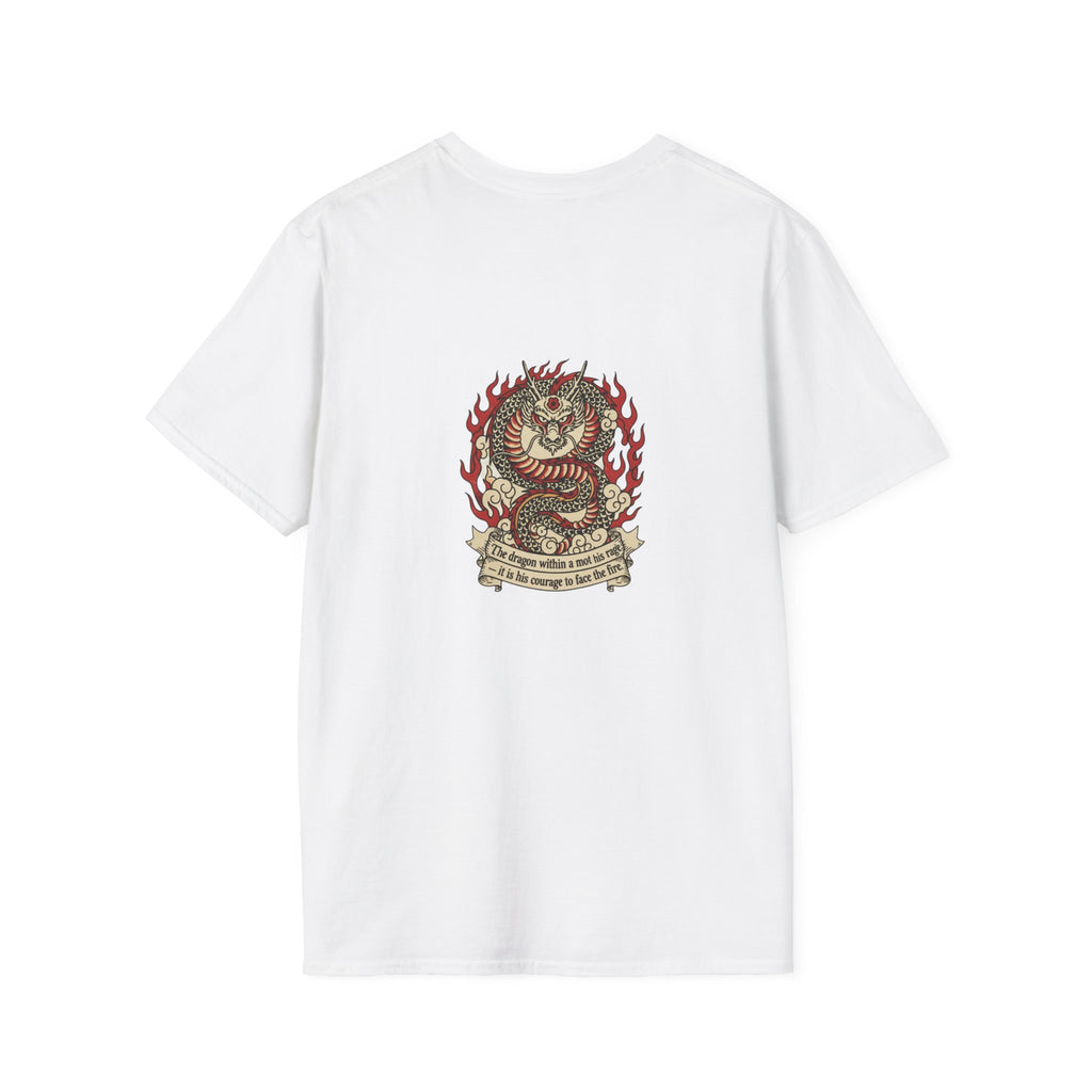 Men's Graphic Tee — Flaming Snake Crest with "Born to Rise" Banner