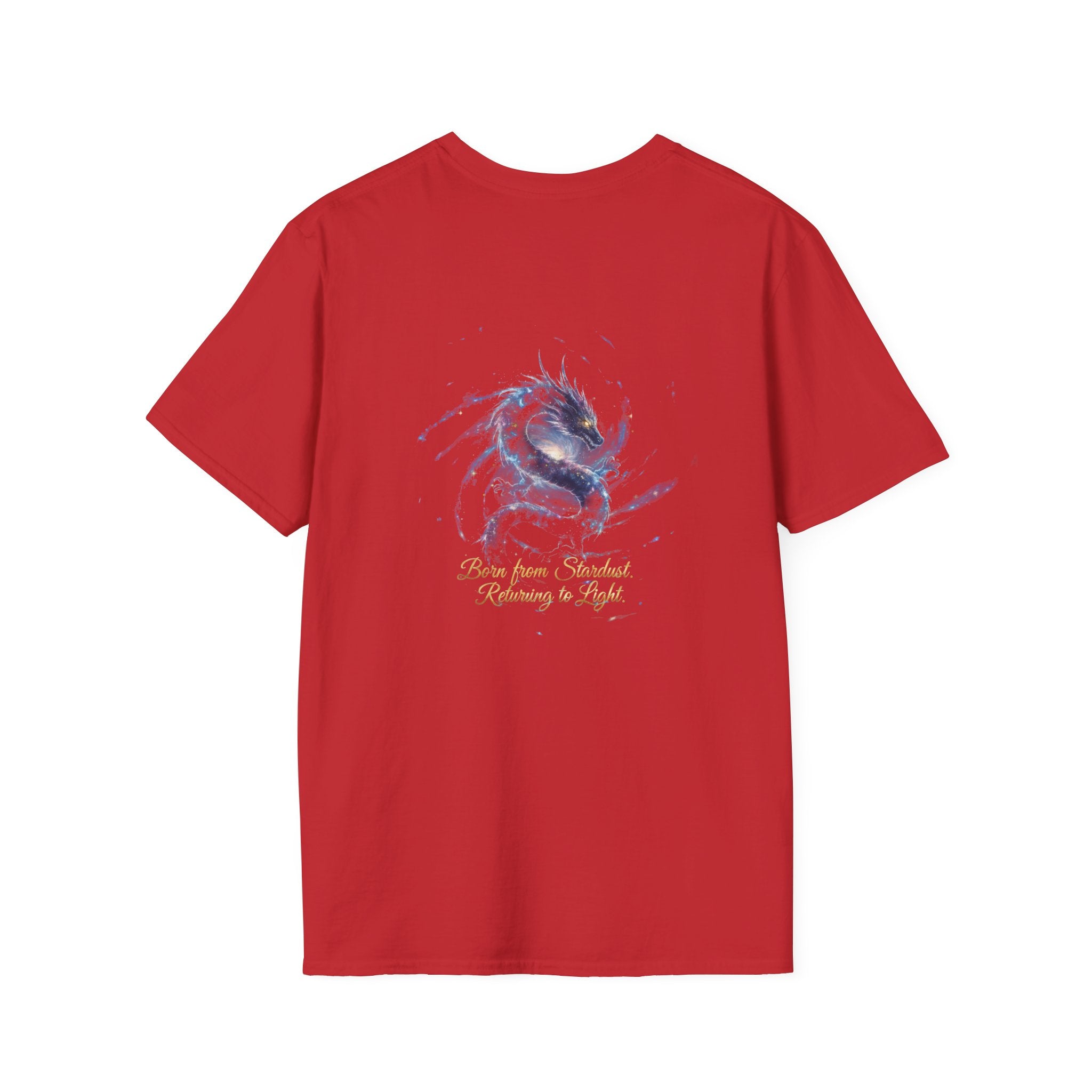 Men's Graphic T-Shirt — Fantasy Dragon Watercolor Art with Script Quote