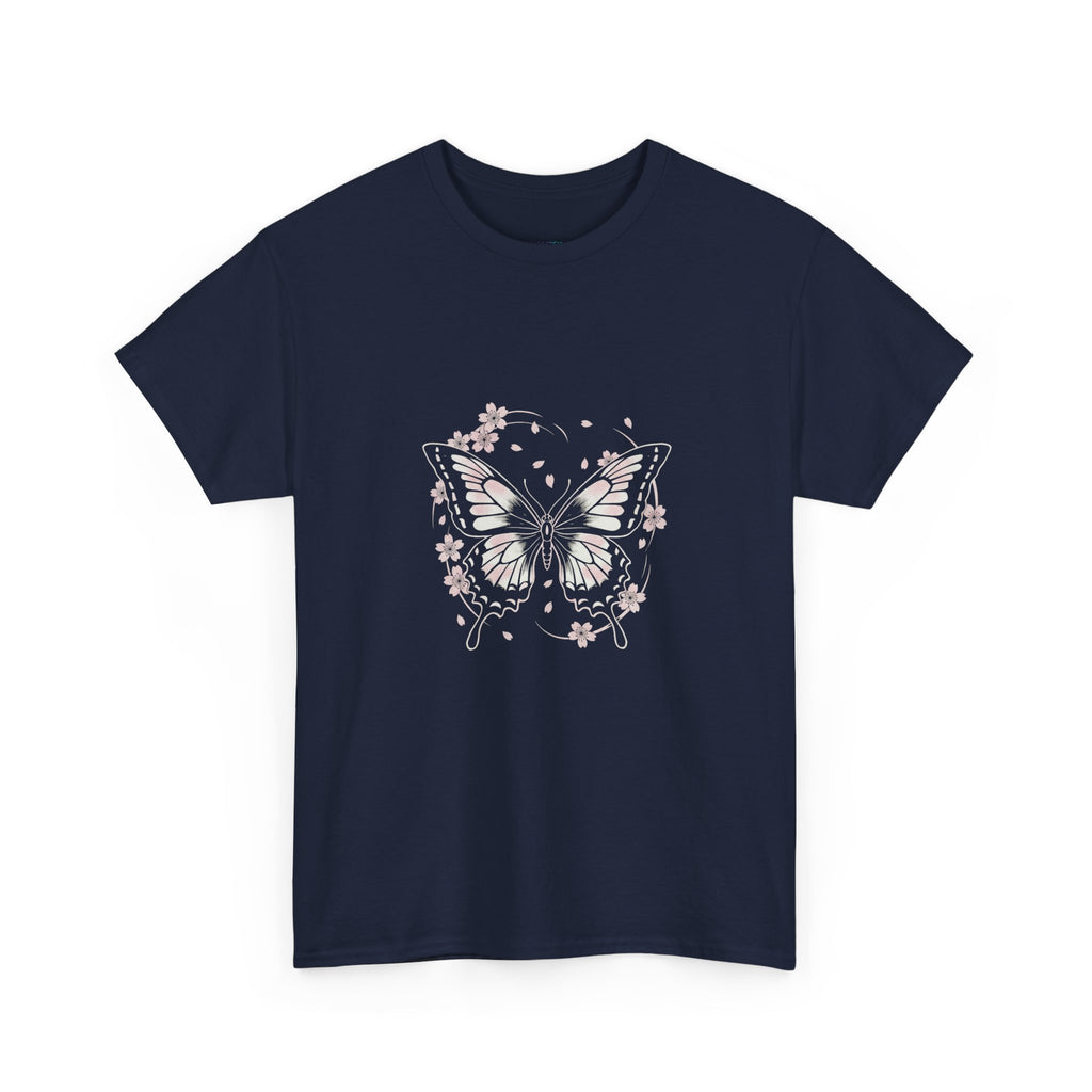 Butterfly Floral Tee — Women's Pastel Graphic T-Shirt