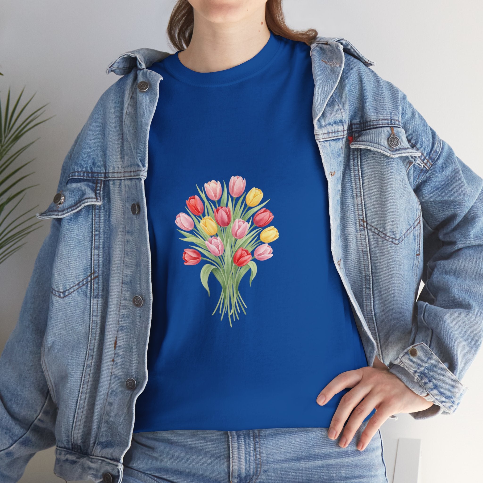 Tulip Bouquet Tee — Women's Watercolor Floral DTG Graphic T-Shirt