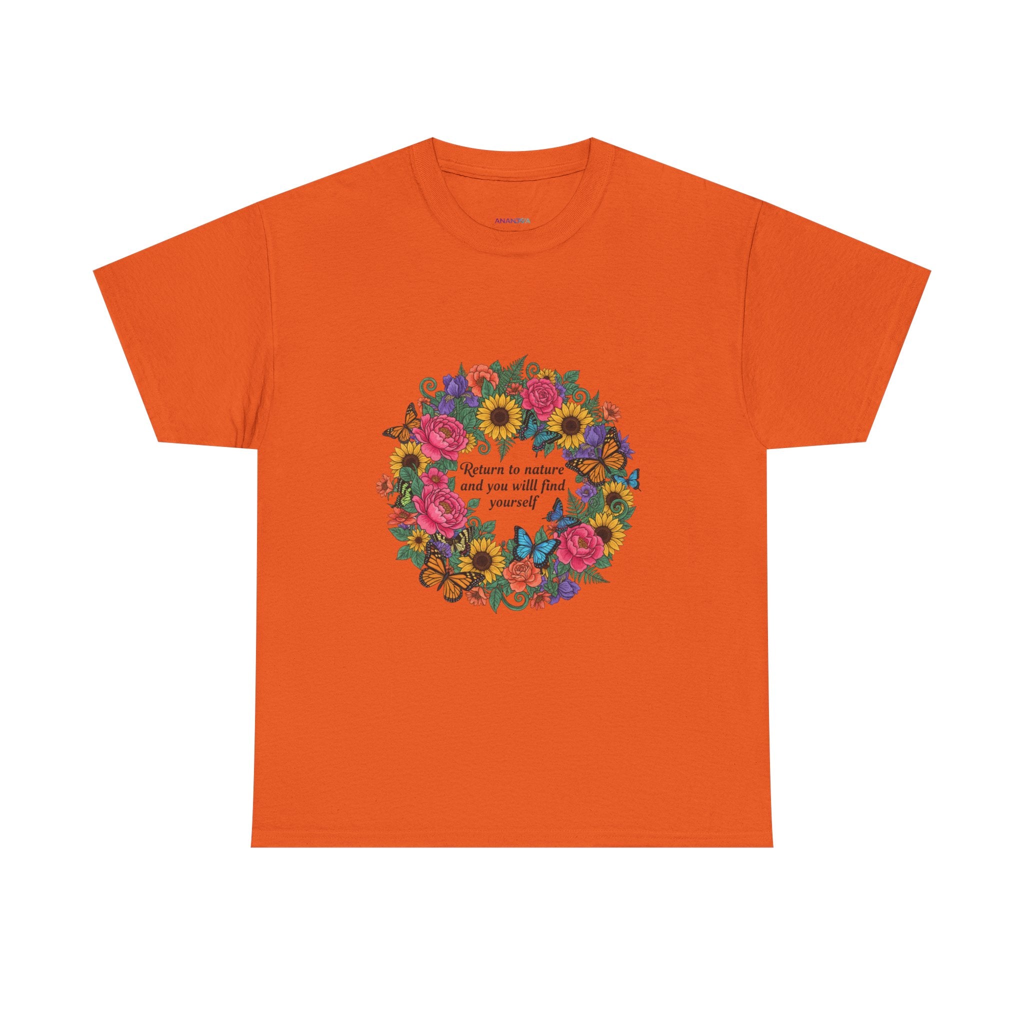 'Wherever You Go, Go with All Your Heart' Floral Wreath Women's T-Shirt | DTG-Printed Inspirational Tee