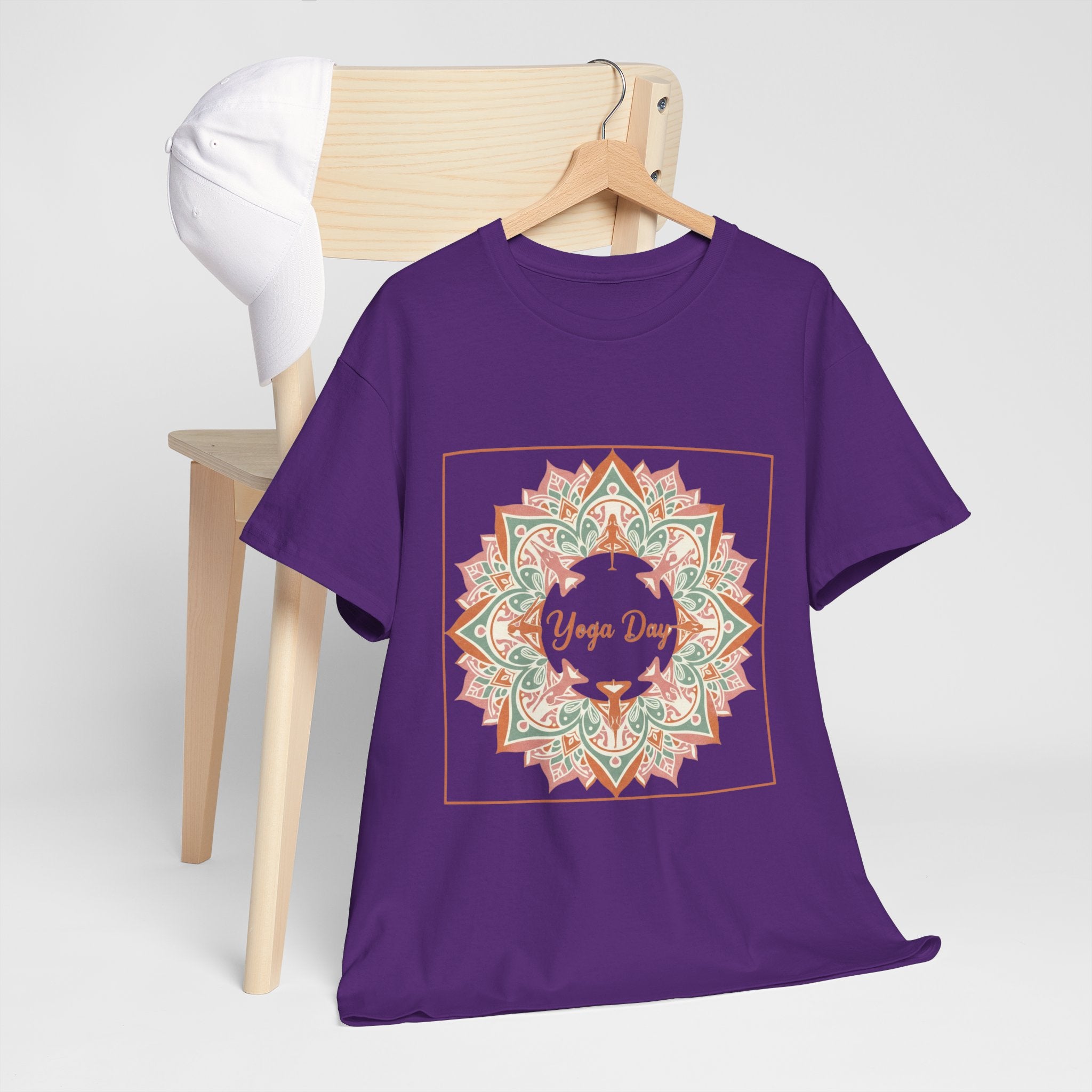Yoga Day Mandala T-Shirt — Floral Spiritual Yoga Tee