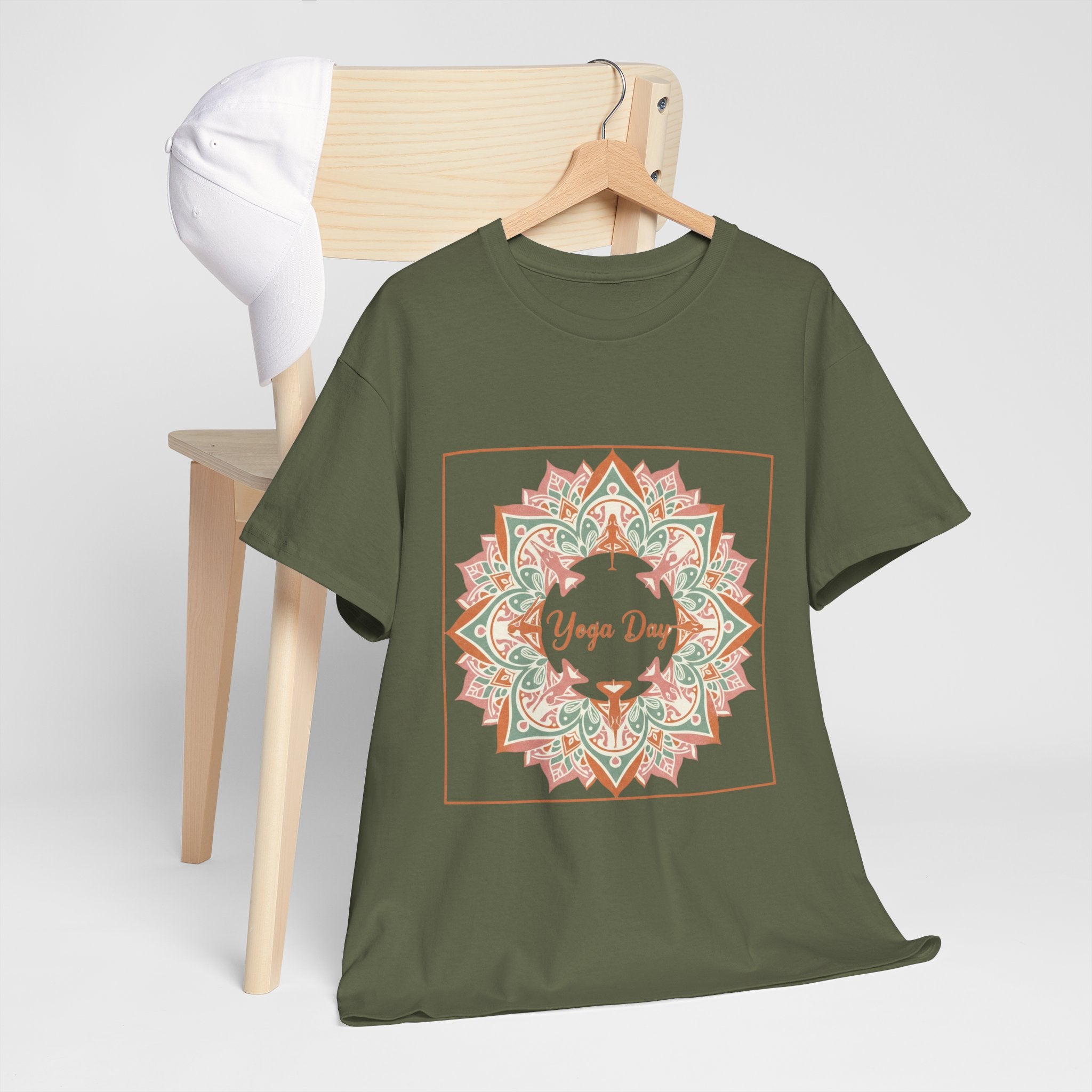 Yoga Day Mandala T-Shirt — Floral Spiritual Yoga Tee