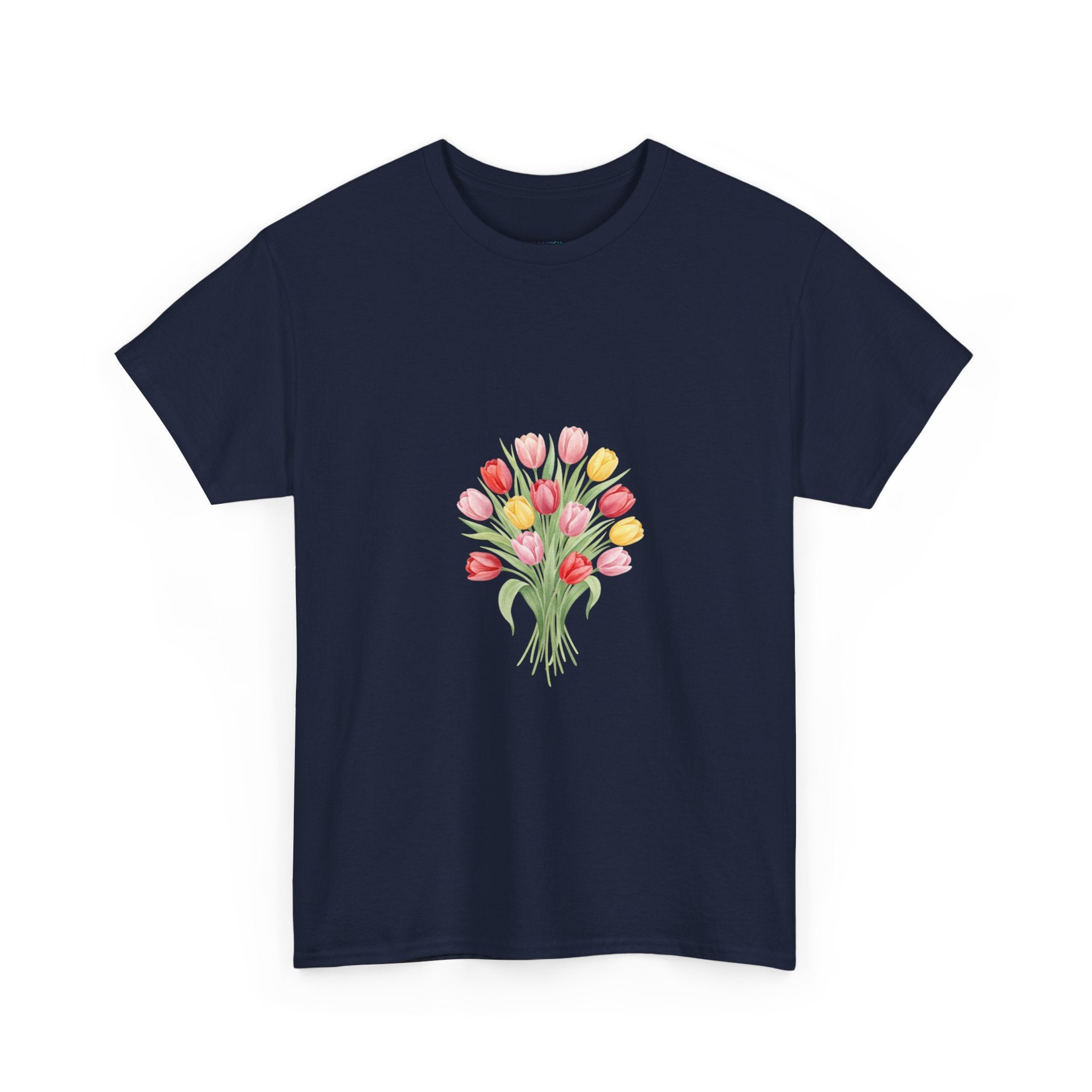 Tulip Bouquet Tee — Women's Watercolor Floral DTG Graphic T-Shirt