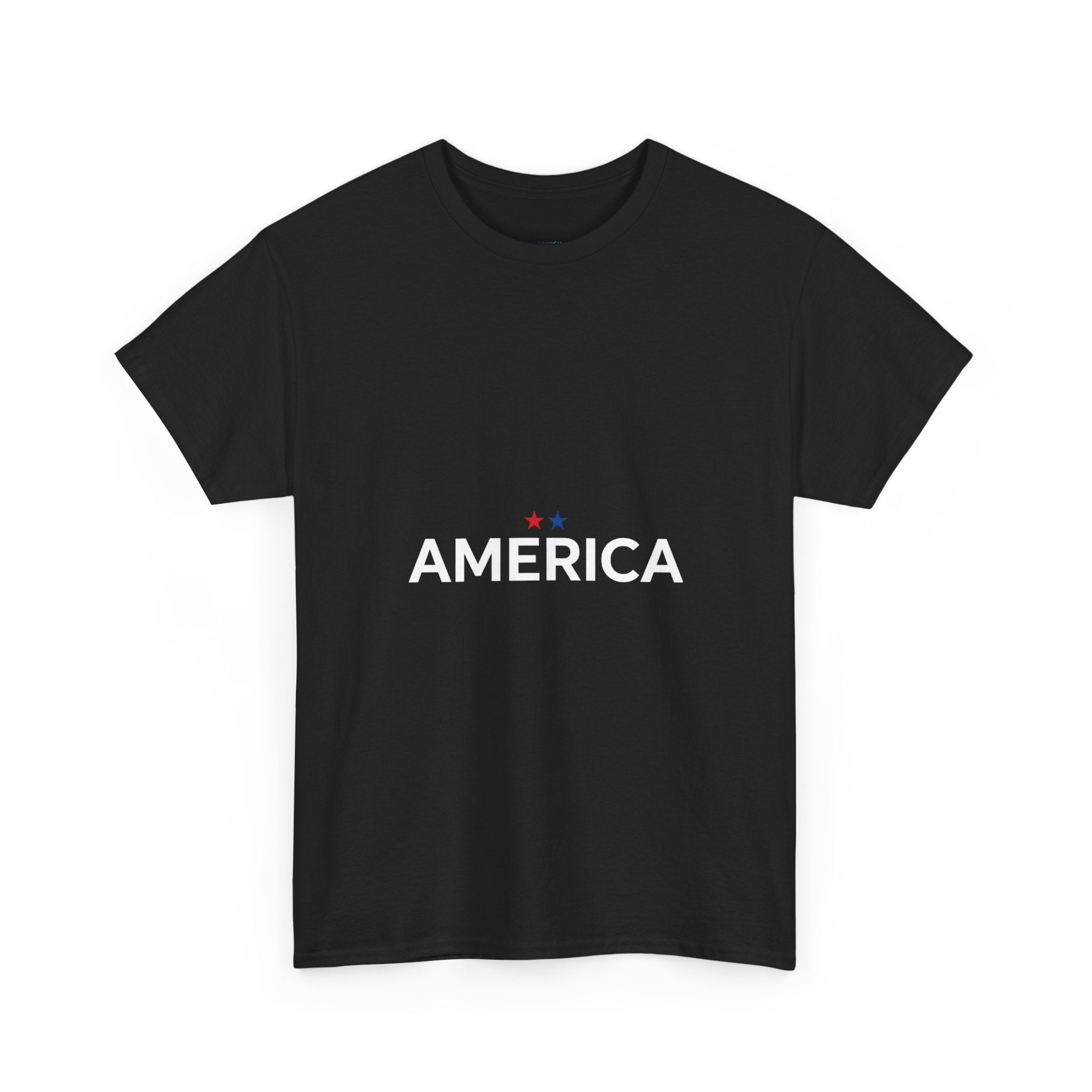 America Unisex T-Shirt — Minimal Patriotic Tee with Red Star | DTG Print
