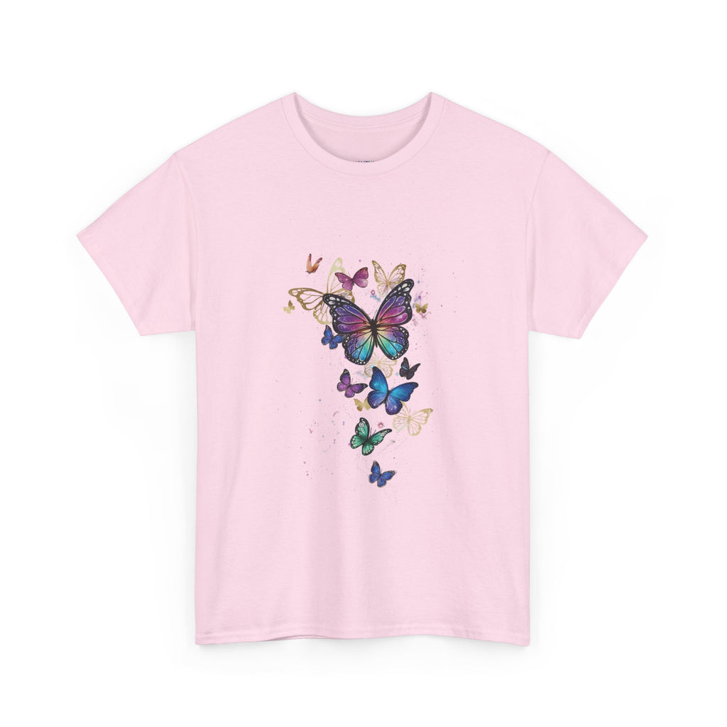 Butterfly Cascade Women's Graphic T-Shirt — DTG Floral Flutter Print