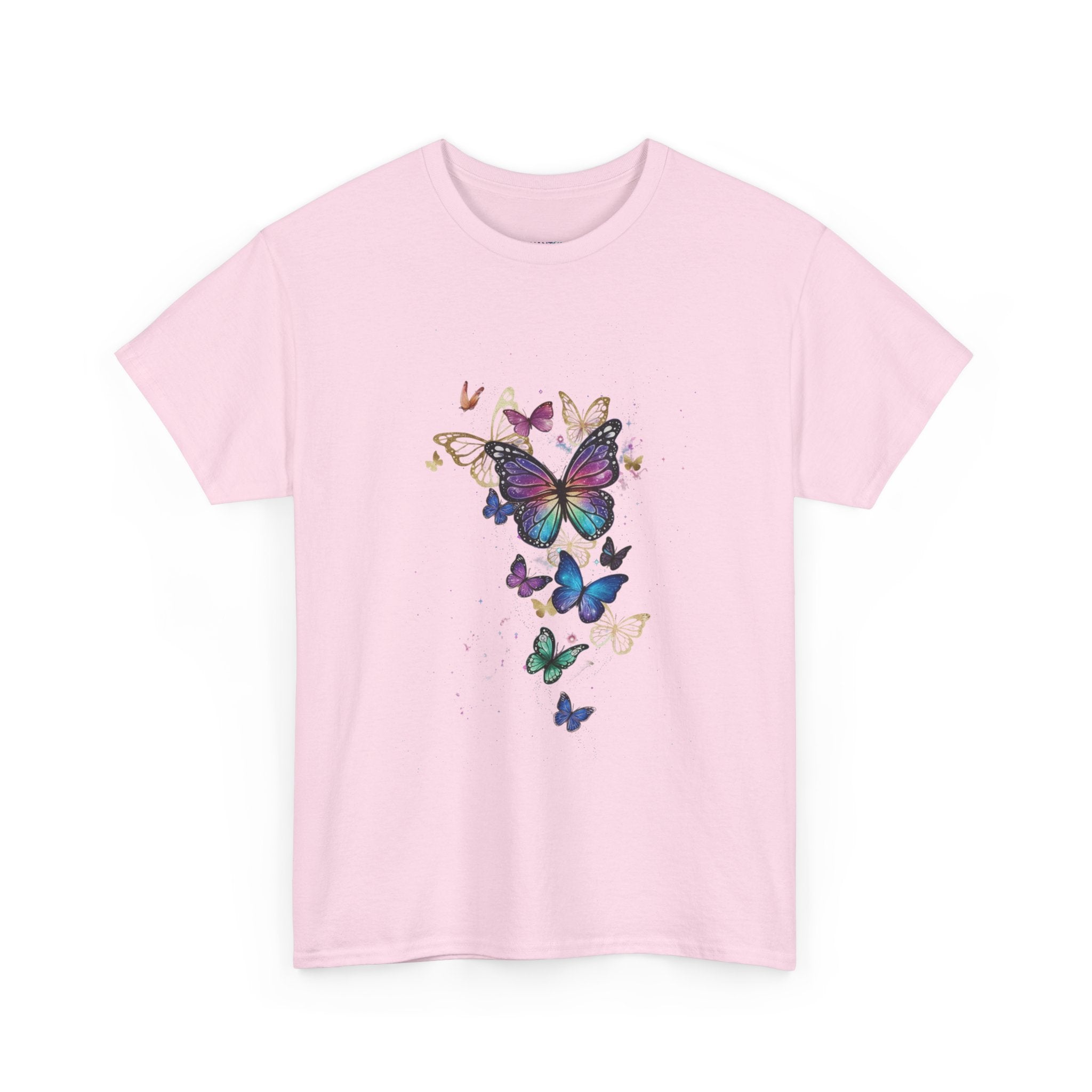 Butterfly Cascade Women's Graphic T-Shirt — DTG Floral Flutter Print