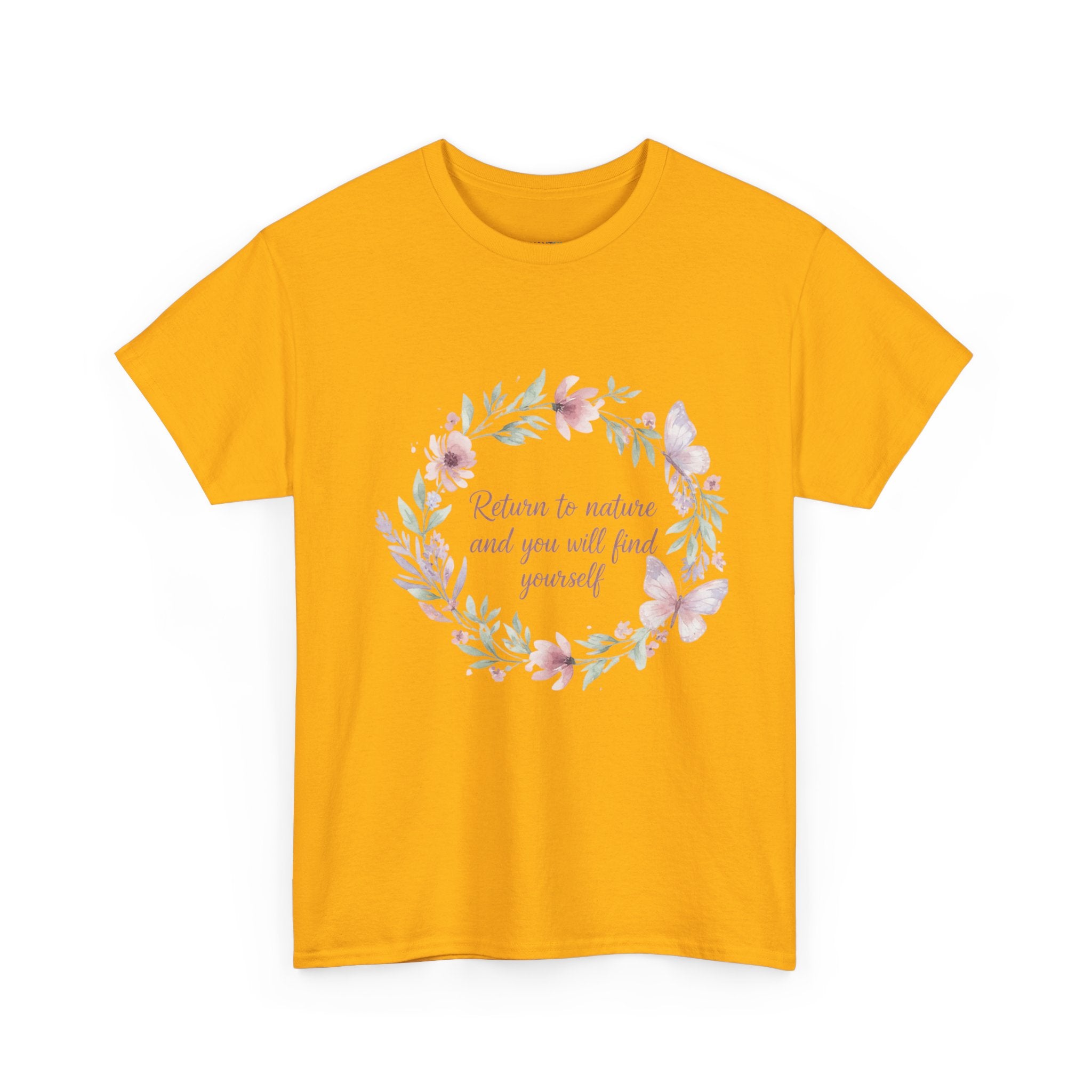 Return to Nature Floral Wreath Women's T-Shirt | DTG-Printed Inspirational Botanical Tee