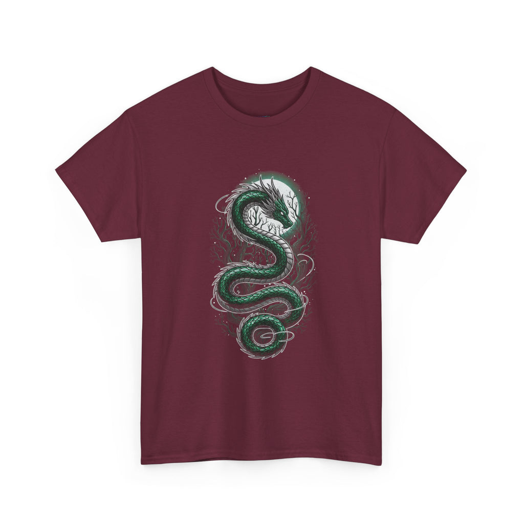 Green Serpent Branches Men's T-Shirt — DTG Printed Cotton Tee