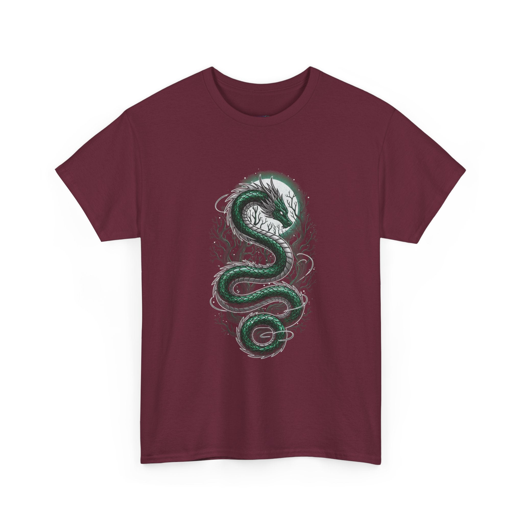Green Serpent Branches Men's T-Shirt — DTG Printed Cotton Tee