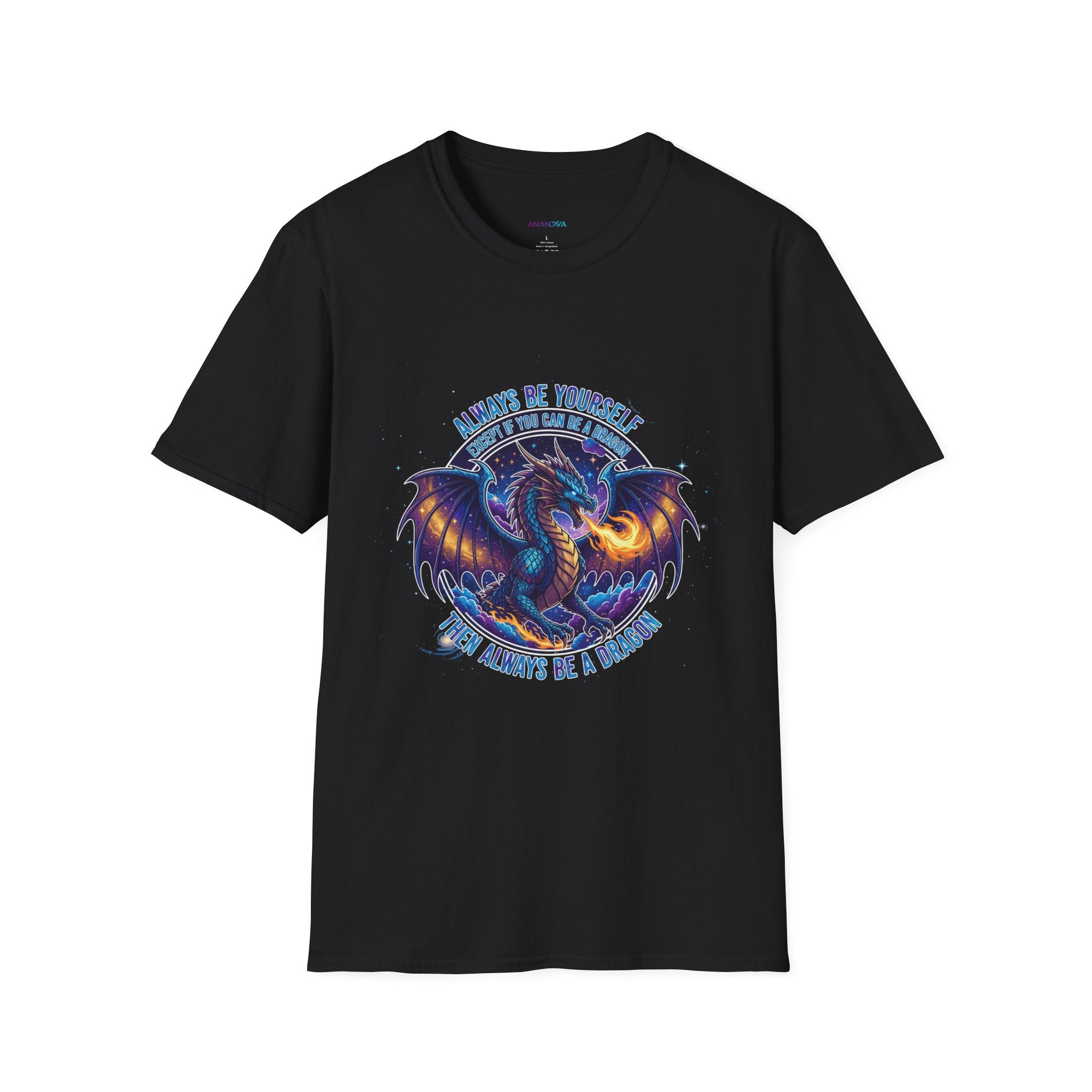 Dragon Graphic Men's T-Shirt | "Always Be Yourself Unless You Can Be a Dragon" | DTG Fantasy Tee