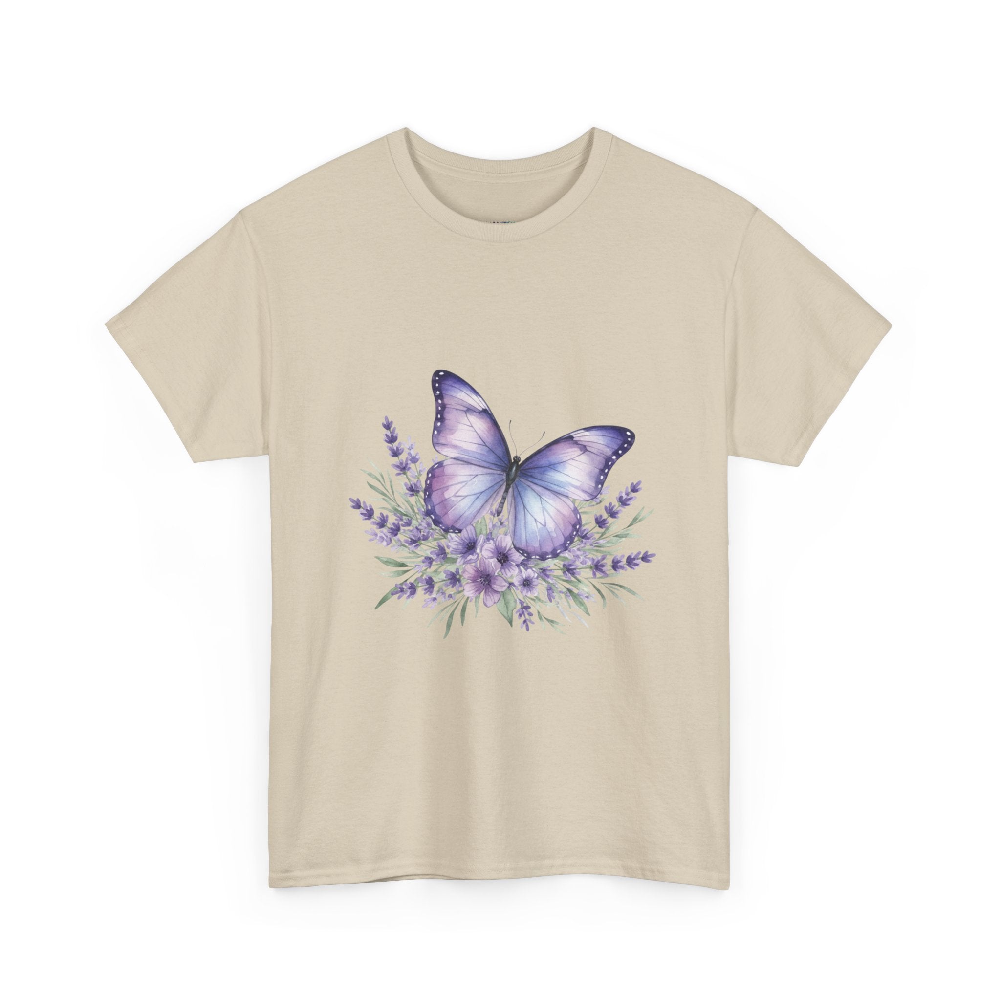 Butterfly Lavender Tee — Women's Floral DTG Graphic T-Shirt