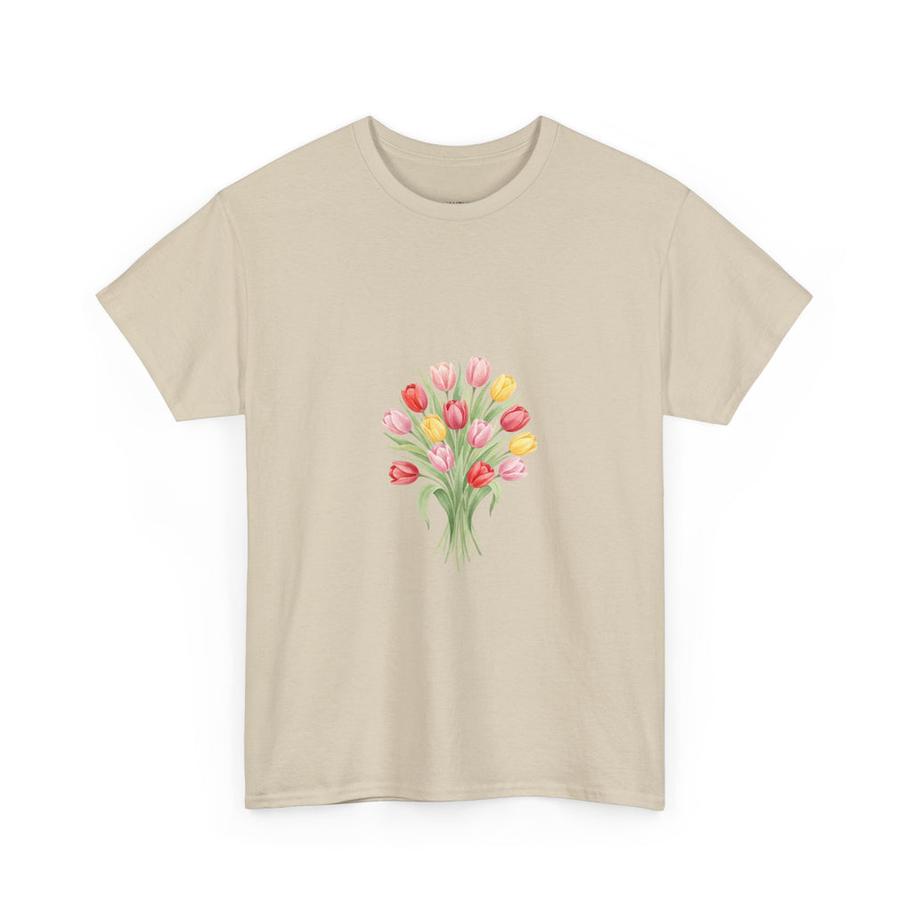 Tulip Bouquet Tee — Women's Watercolor Floral DTG Graphic T-Shirt