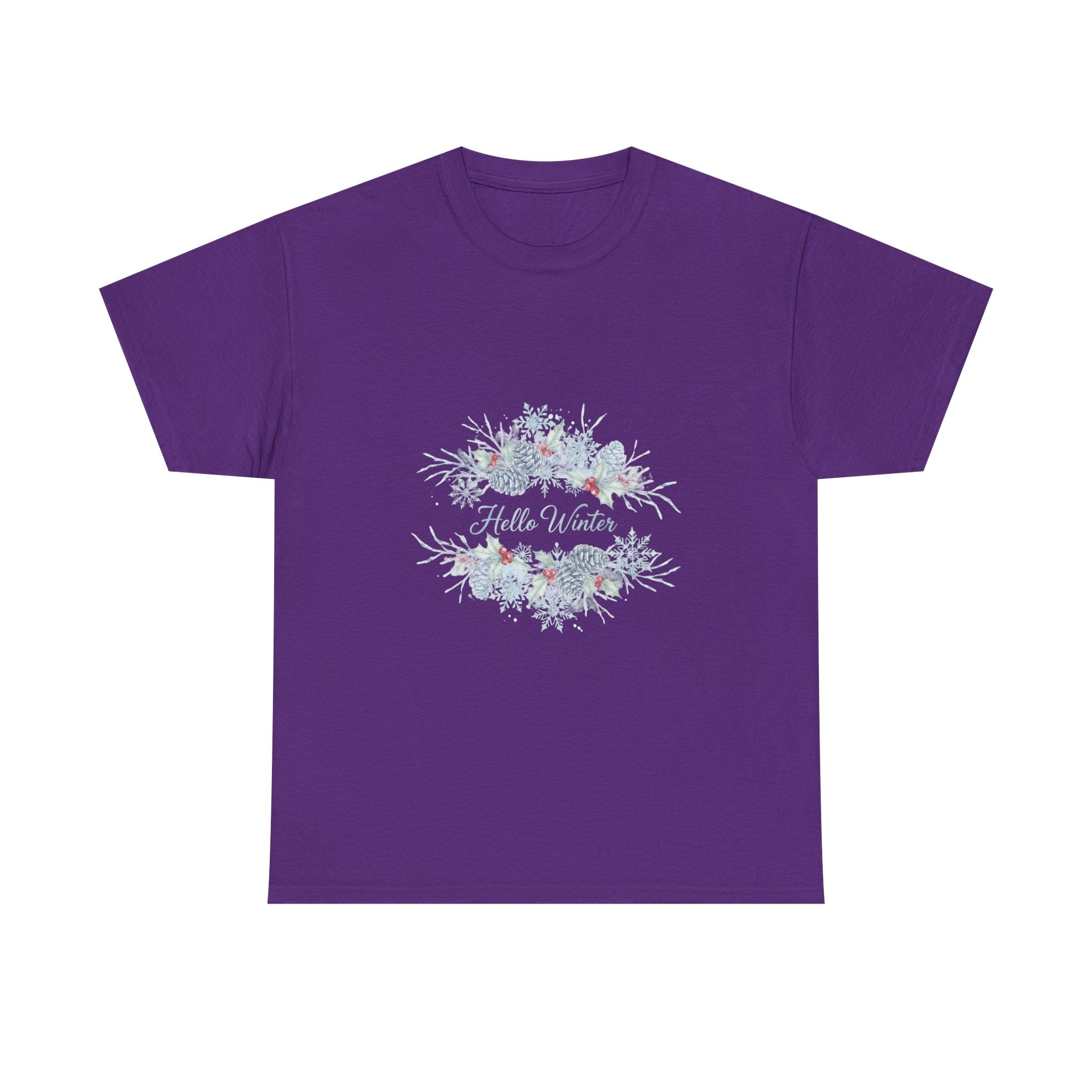 Floral Peace Tee — 'Hope & Light' Watercolour Wreath Cotton Shirt
