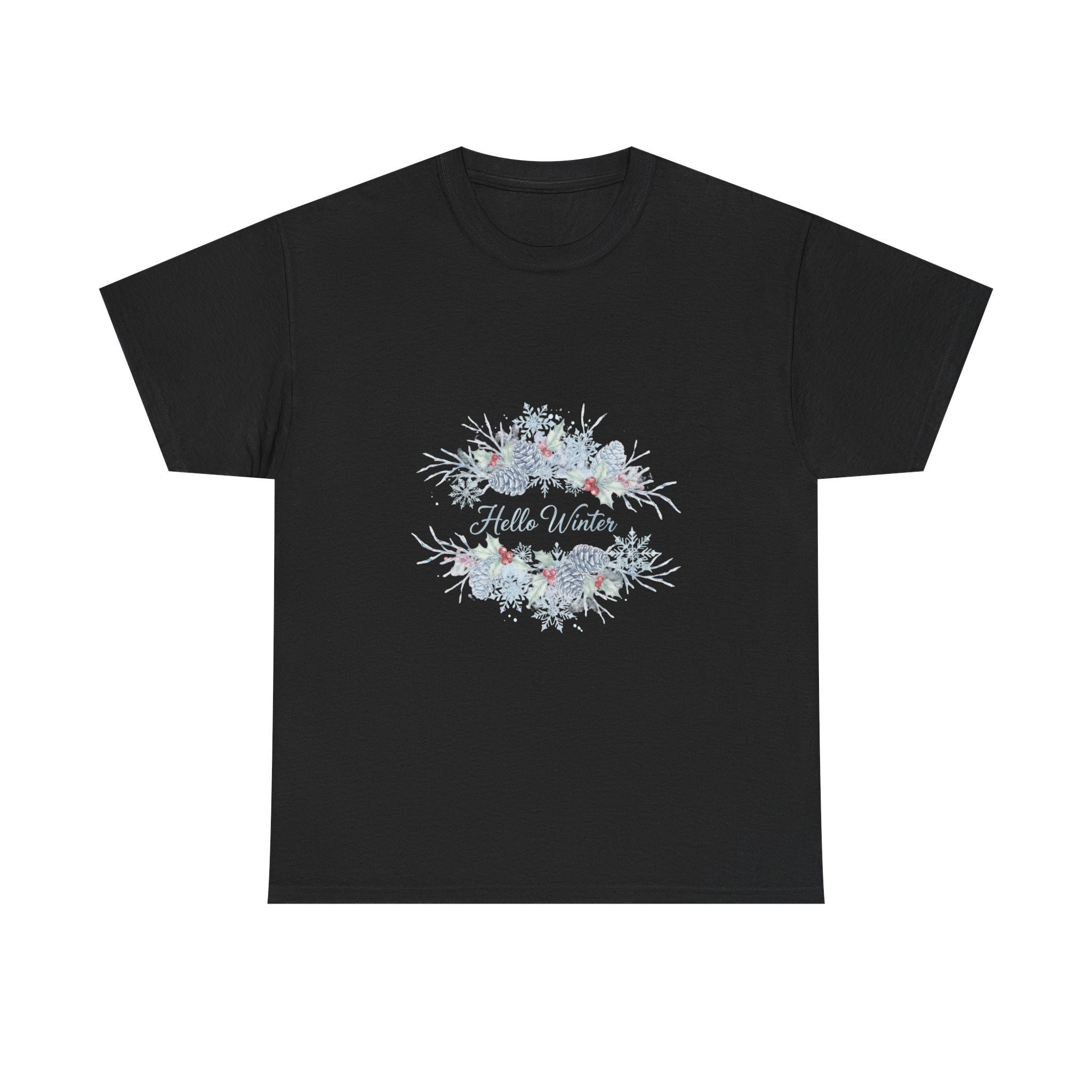 Floral Peace Tee — 'Hope & Light' Watercolour Wreath Cotton Shirt
